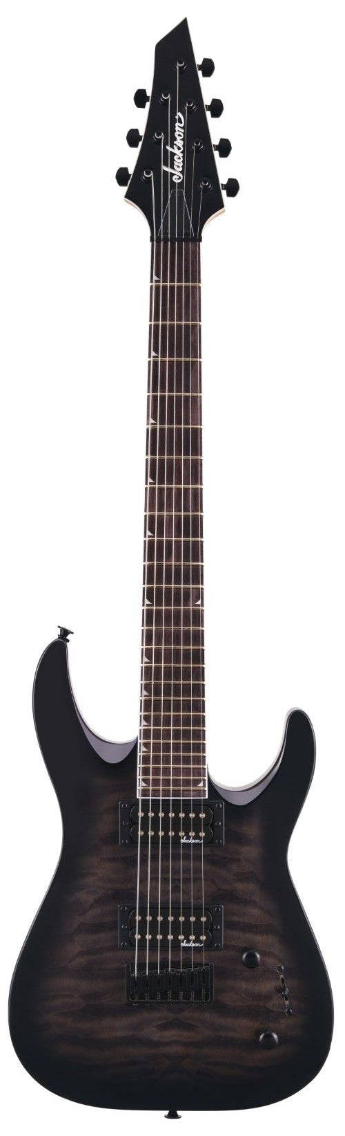 JACKSON JS DINKY ARCH TOP JS22Q-7 DKA HT T BLACK 7 CUERDAS