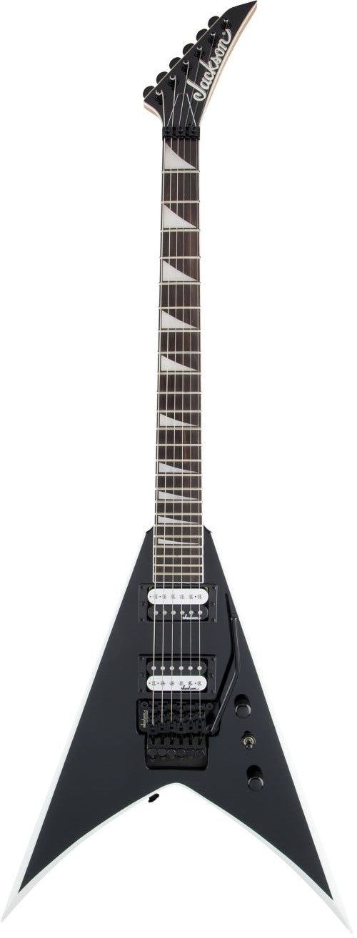 JACKSON JS KING V JS32 BLACK WITH WHITE BEVELS