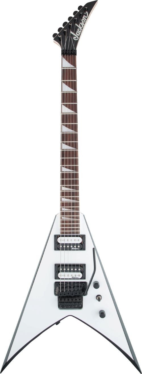 JACKSON JS KING V JS32 WHITE CON RIBETE NEGRO