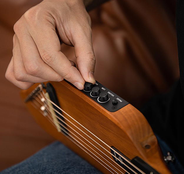 DONNER HUSH-I Silent Guitar Caoba