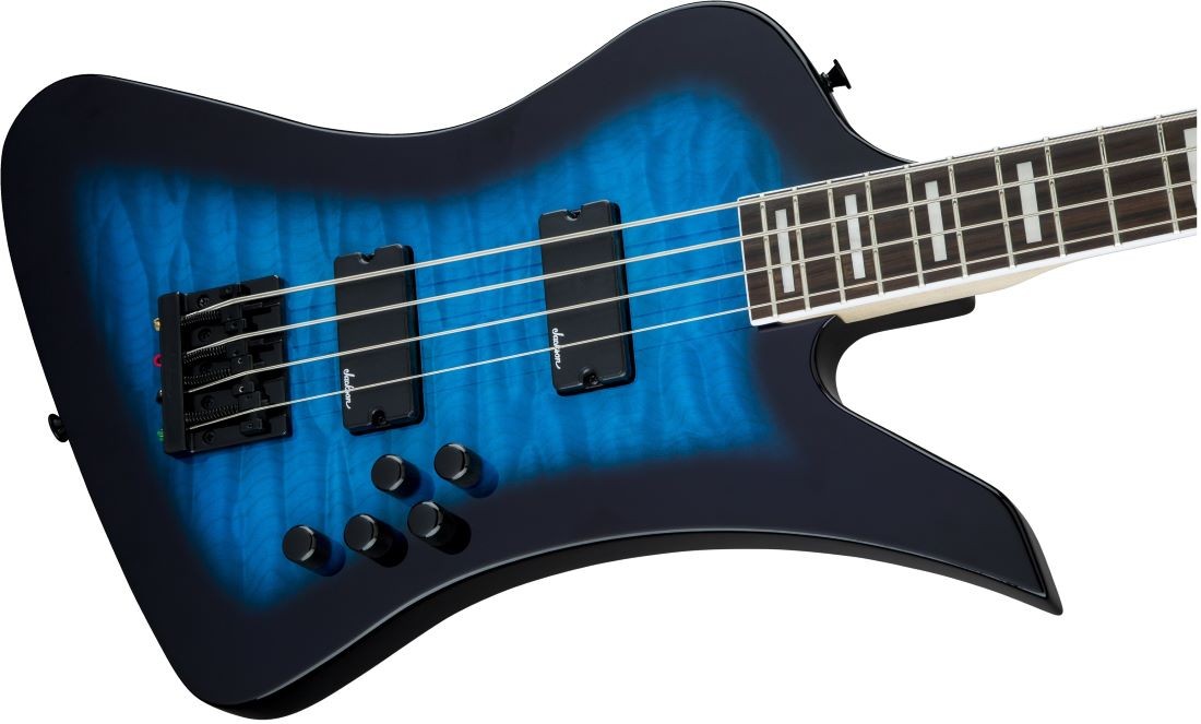 JACKSON JS KELLY BIRD BASS JS3Q TRANS BLUE BURST