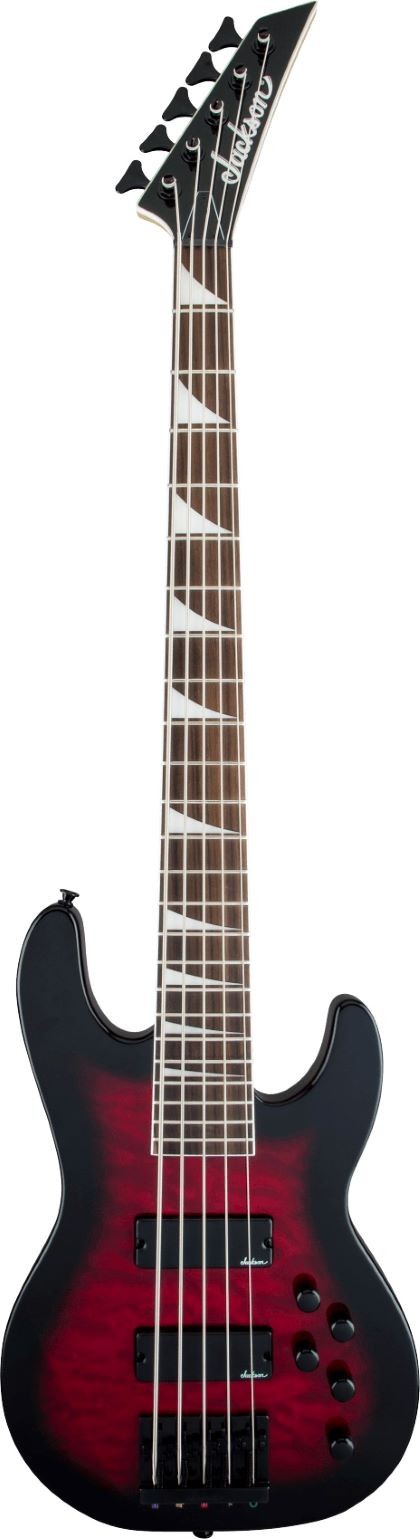 JACKSON JS CONCERT BASS JS3VQ TRANS RED BST 5 CUERDAS