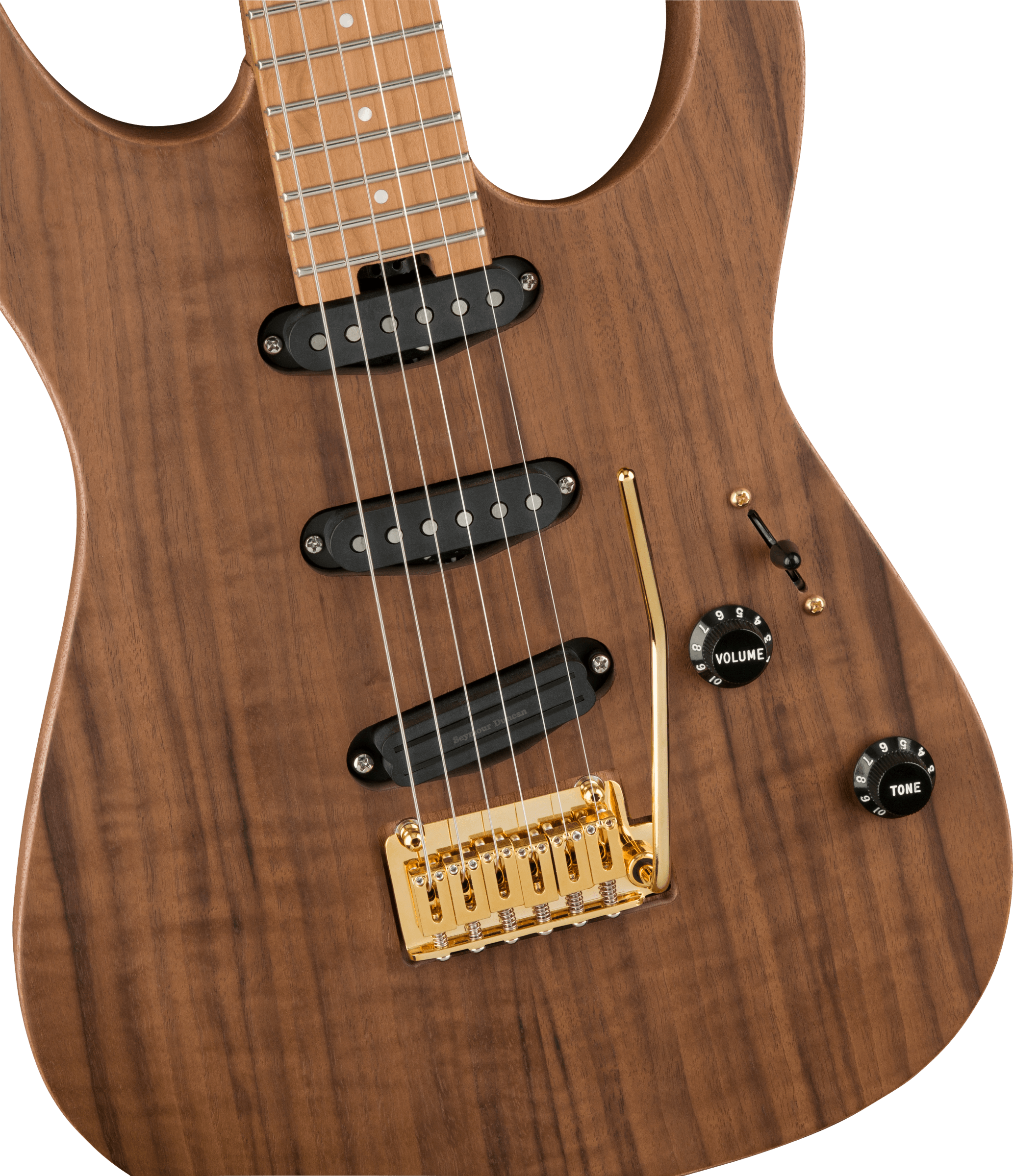 CHARVEL PRO MOD DK22 SSS 2PT CM NATURAL WALNUT
