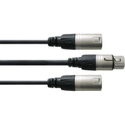 Cordial CFY 0,3 FMM Cable 2XLRm-XLRh 0,3 metros 
