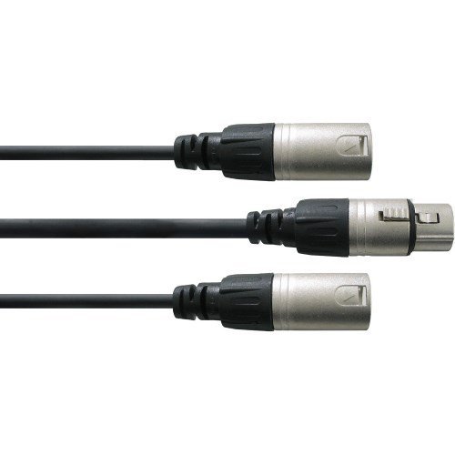 Cordial CFY 0,3 FMM Cable 2XLRm-XLRh 0,3 metros 