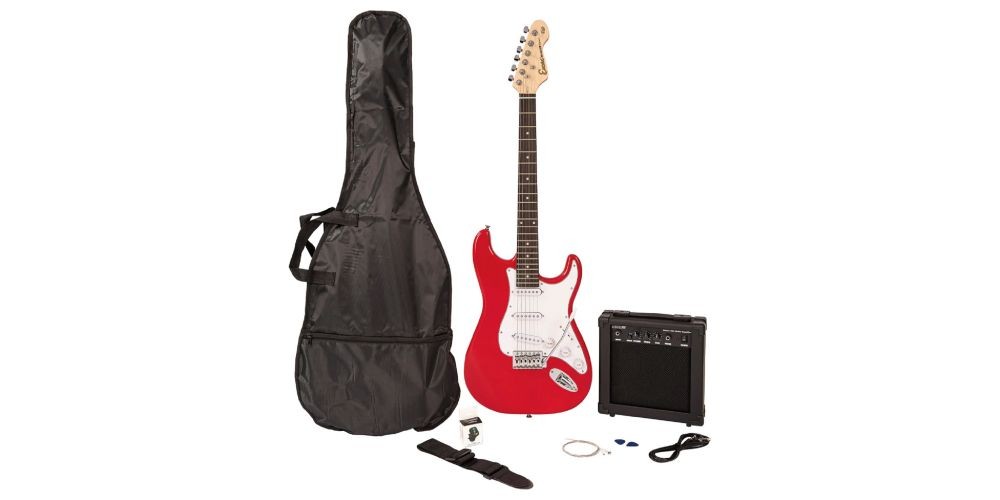 ENCORE E60 BLASTER ELECTRIC GUITAR PACK - GLOSS RED