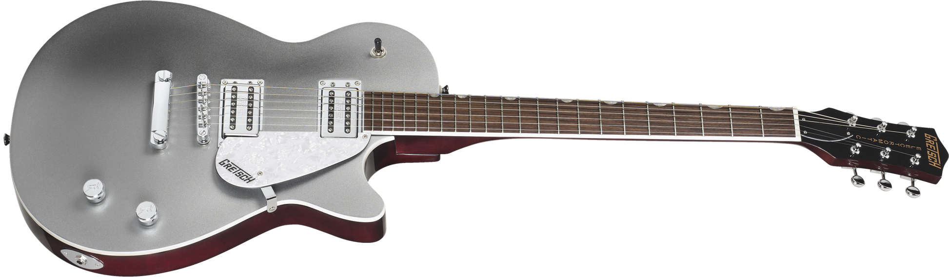 GRETSCH G5425 ELECTROMATIC JET CLUB SOLID  SILVER TOP WITH BLACK BACK