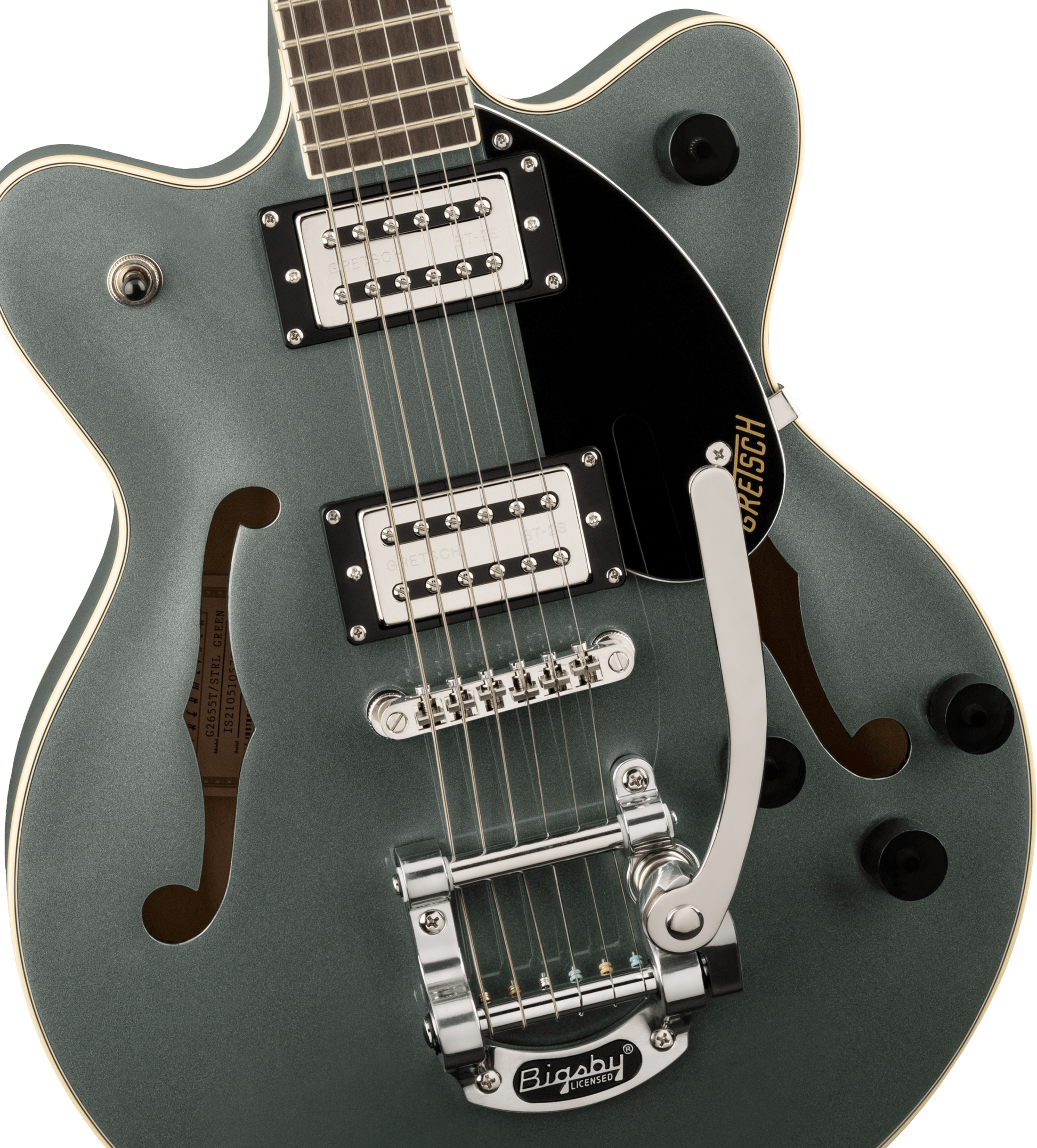 GRETSCH G2655T STREAMLINER CENTER BLOCK JR.  BIGSBY STIRLING GREEN