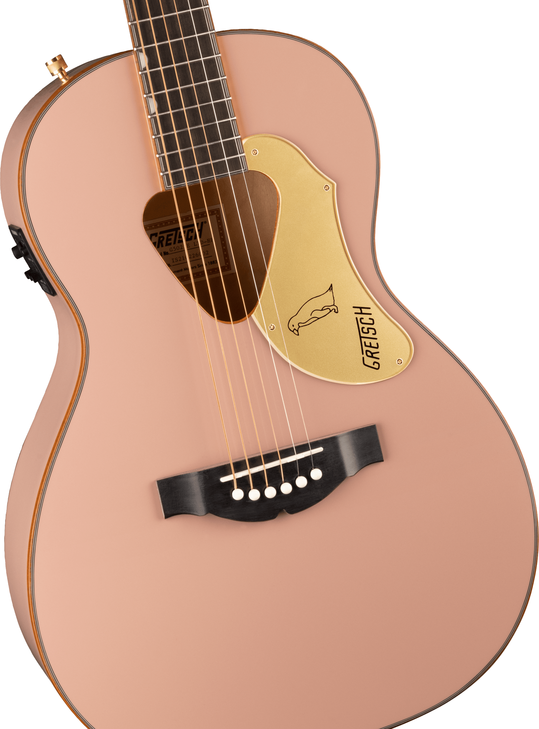 GRETSCH G5021E RANCHER PENGUIN PARLOR ACOUSTIC/ELECTRIC SHELL PINK