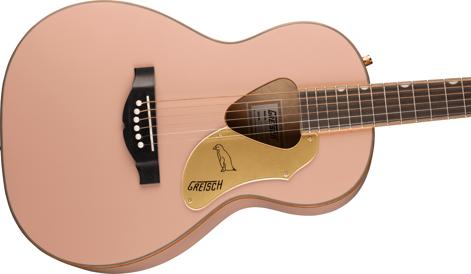 GRETSCH G5021E RANCHER PENGUIN PARLOR ACOUSTIC/ELECTRIC SHELL PINK