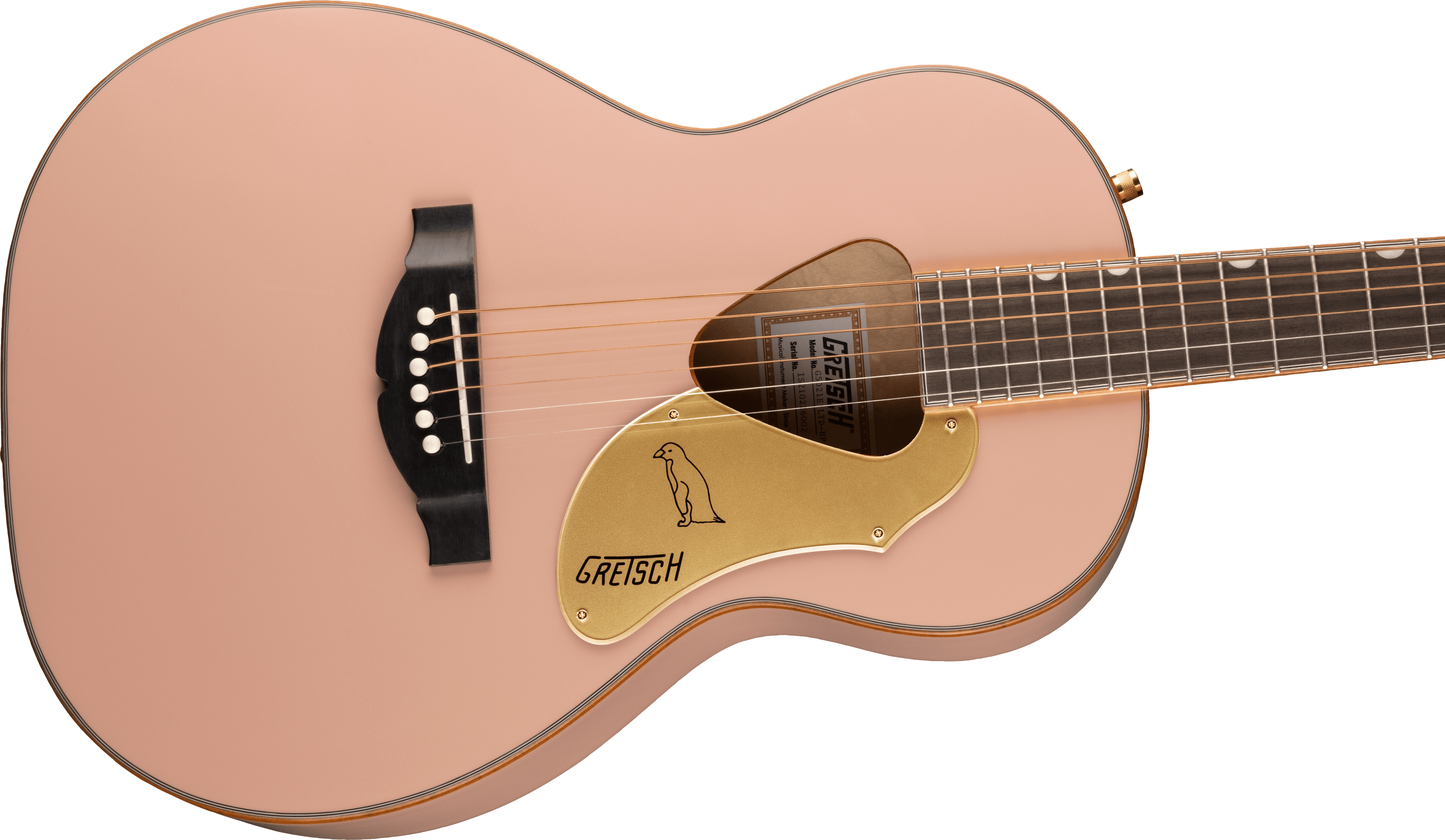 GRETSCH G5021E RANCHER PENGUIN PARLOR ACOUSTIC/ELECTRIC SHELL PINK