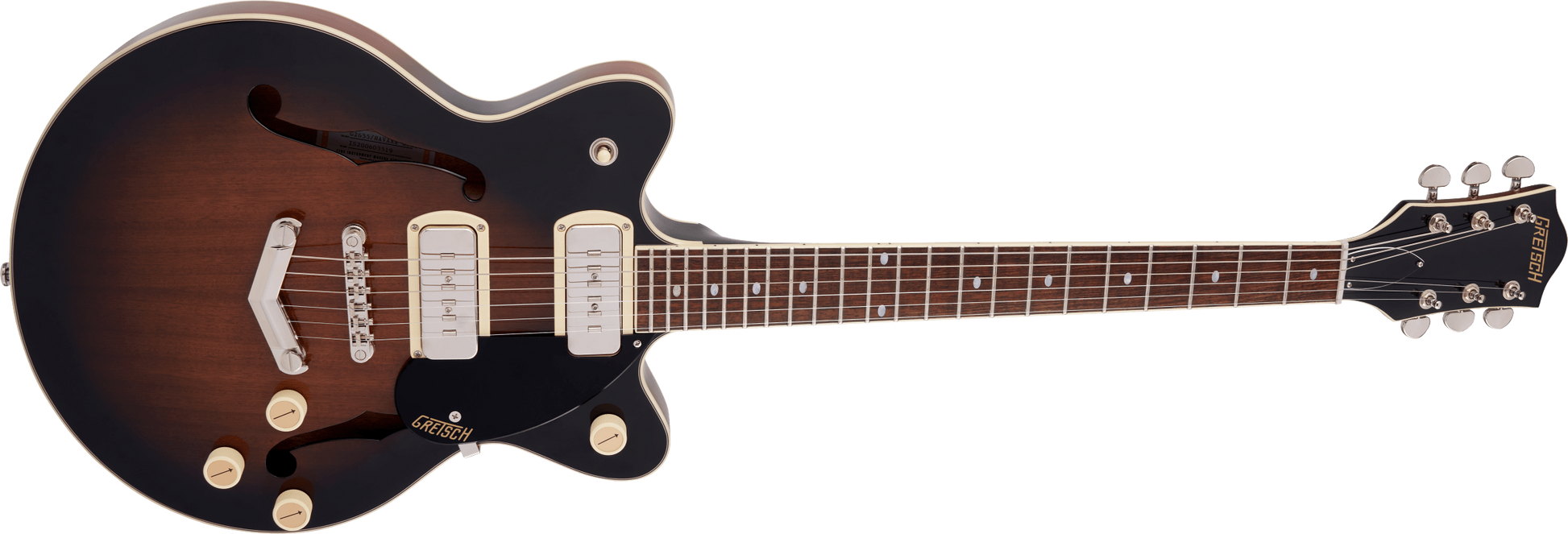 GRETSCH G2655-P90 STREAMLINER CENTER BLOCK JR.  P90  V-STOPTAIL BROWNSTONE