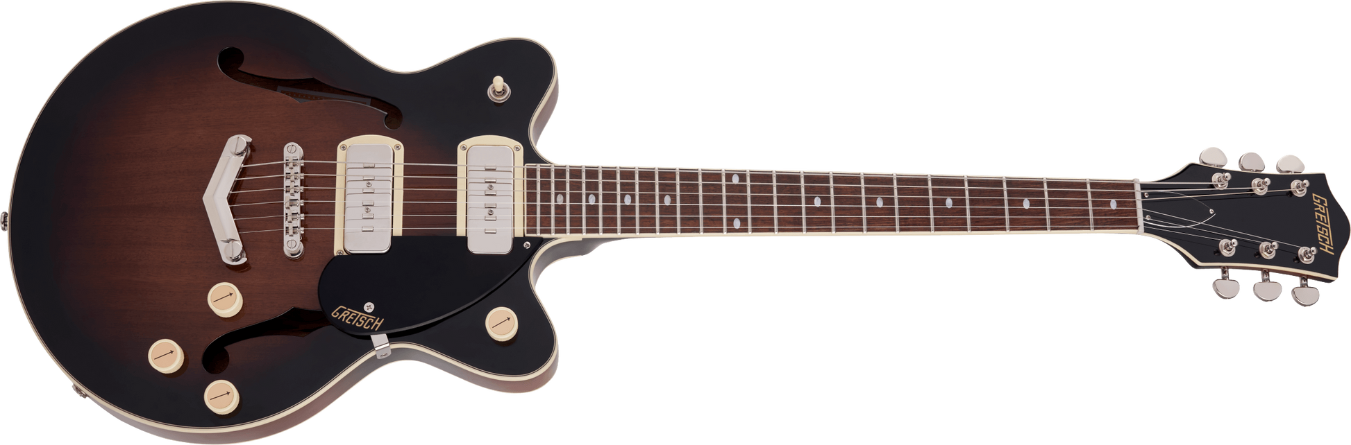 GRETSCH G2655-P90 STREAMLINER CENTER BLOCK JR.  P90  V-STOPTAIL BROWNSTONE