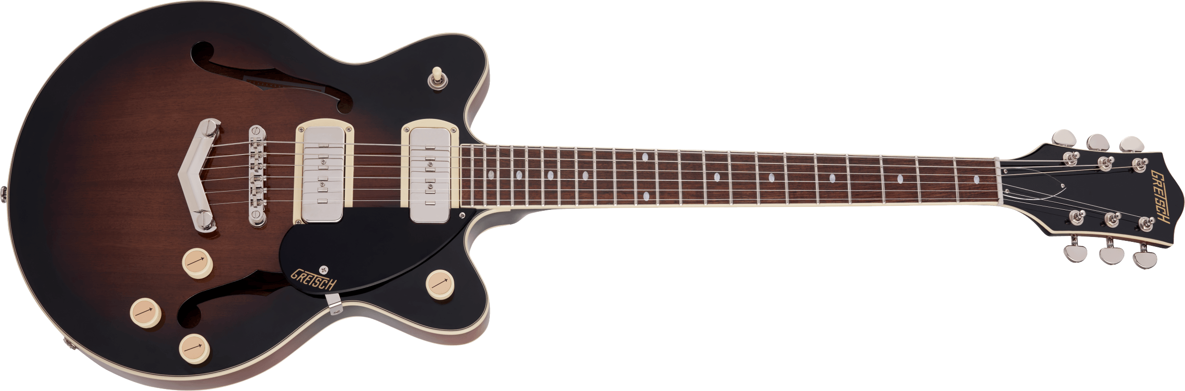 GRETSCH G2655-P90 STREAMLINER CENTER BLOCK JR.  P90  V-STOPTAIL BROWNSTONE