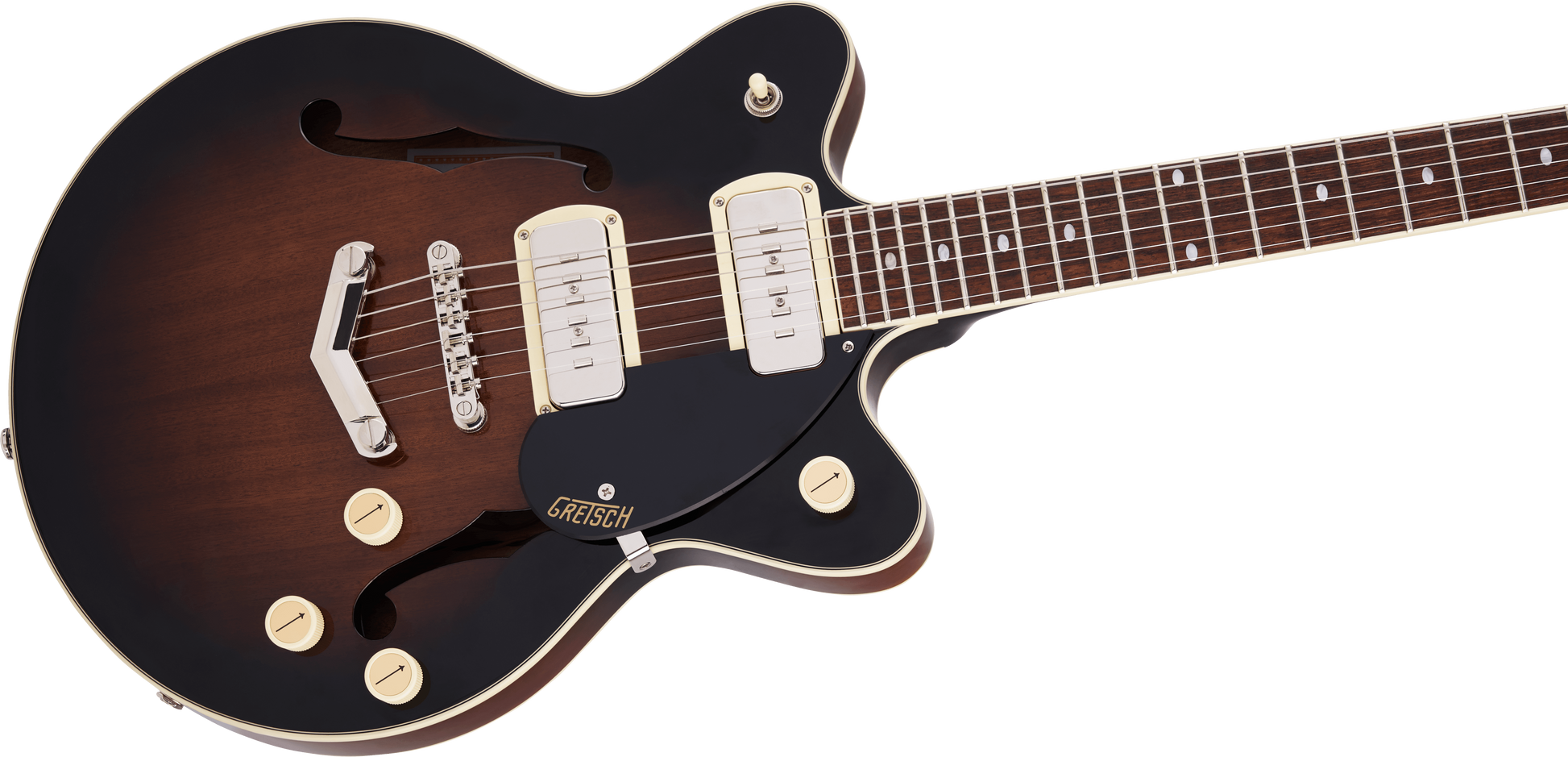 GRETSCH G2655-P90 STREAMLINER CENTER BLOCK JR.  P90  V-STOPTAIL BROWNSTONE