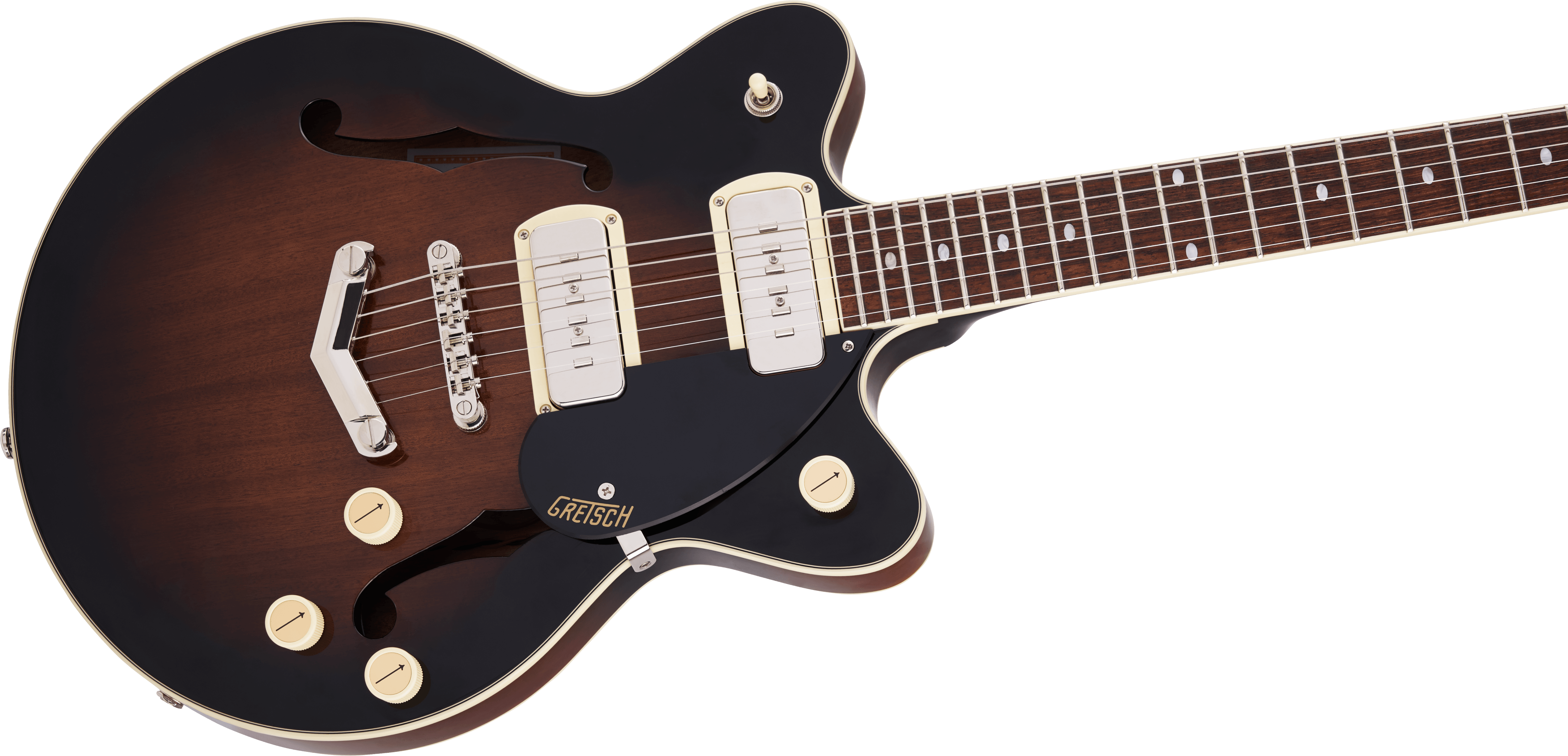 GRETSCH G2655-P90 STREAMLINER CENTER BLOCK JR.  P90  V-STOPTAIL BROWNSTONE