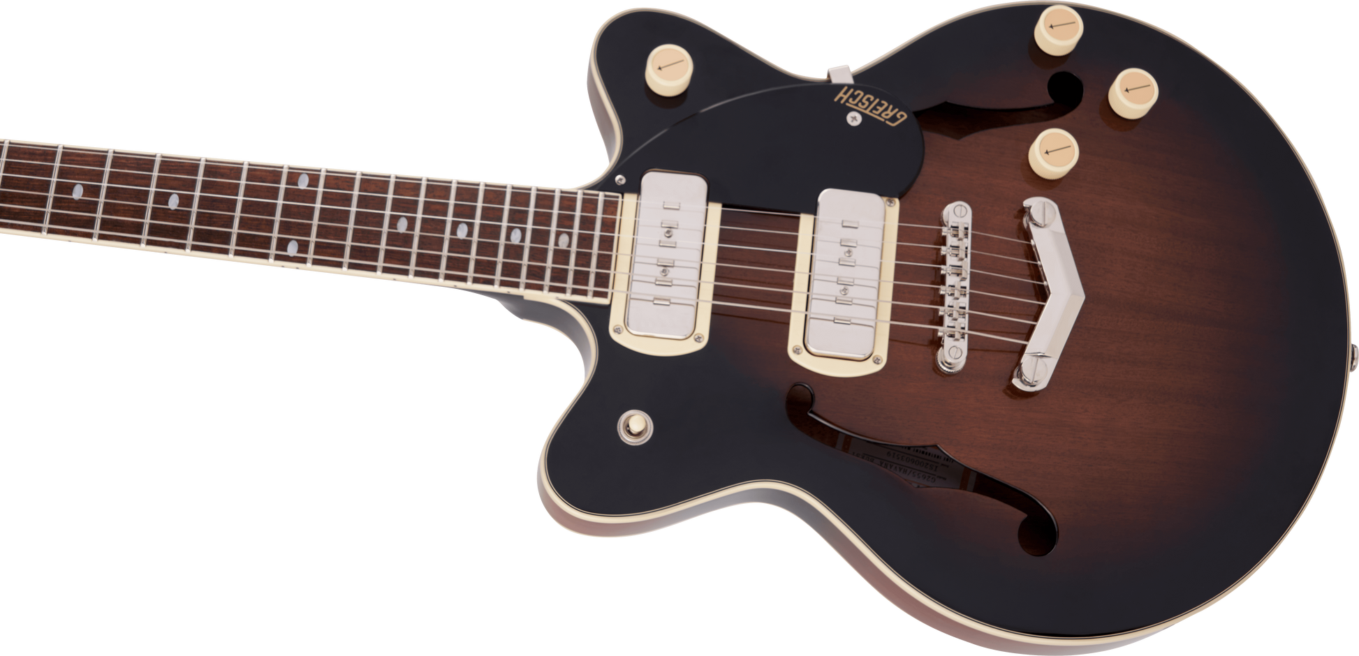 GRETSCH G2655-P90 STREAMLINER CENTER BLOCK JR.  P90  V-STOPTAIL BROWNSTONE