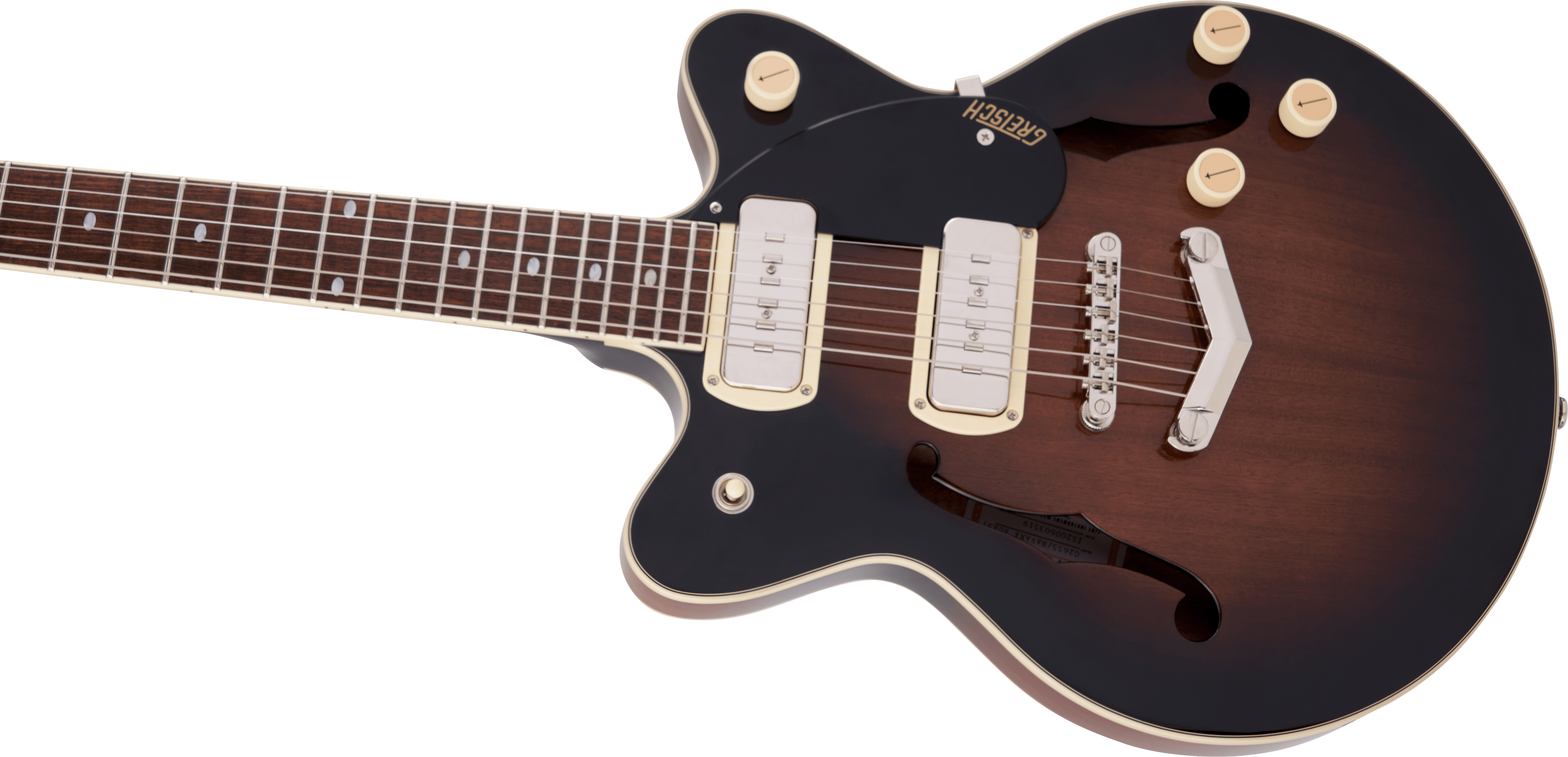 GRETSCH G2655-P90 STREAMLINER CENTER BLOCK JR.  P90  V-STOPTAIL BROWNSTONE