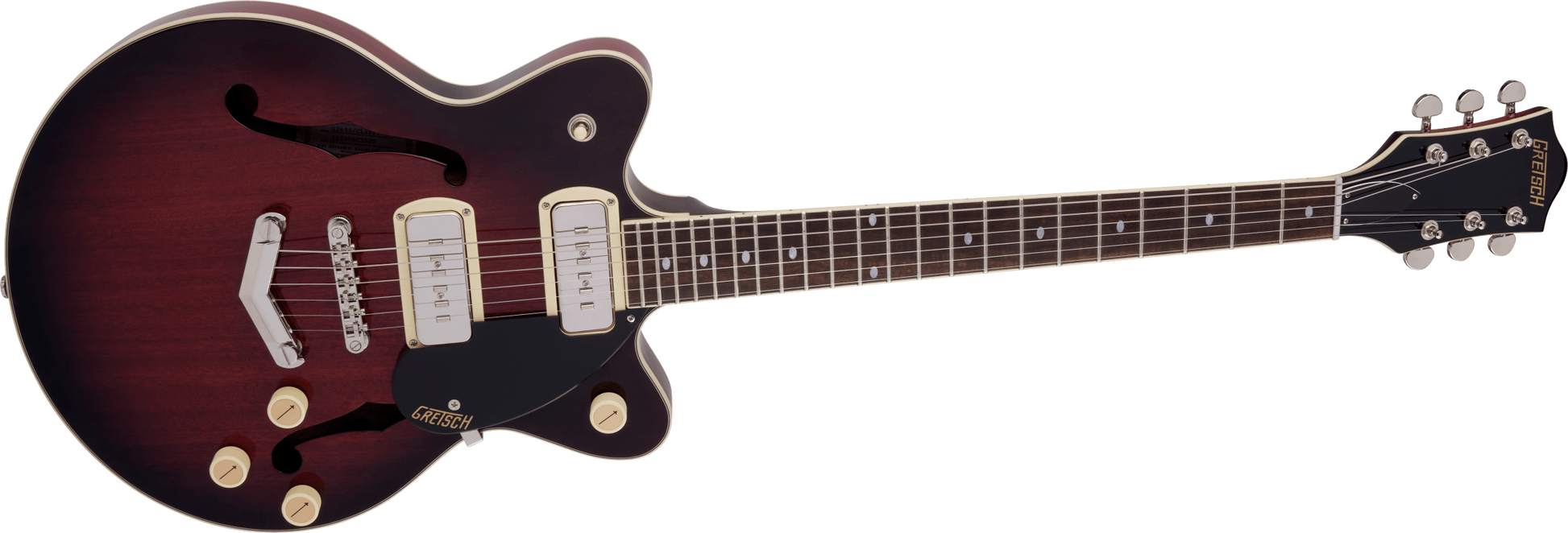 GRETSCH G2655-P90 STREAMLINER CENTER BLOCK JR. P90  V-STOPTAIL CLARET BURST