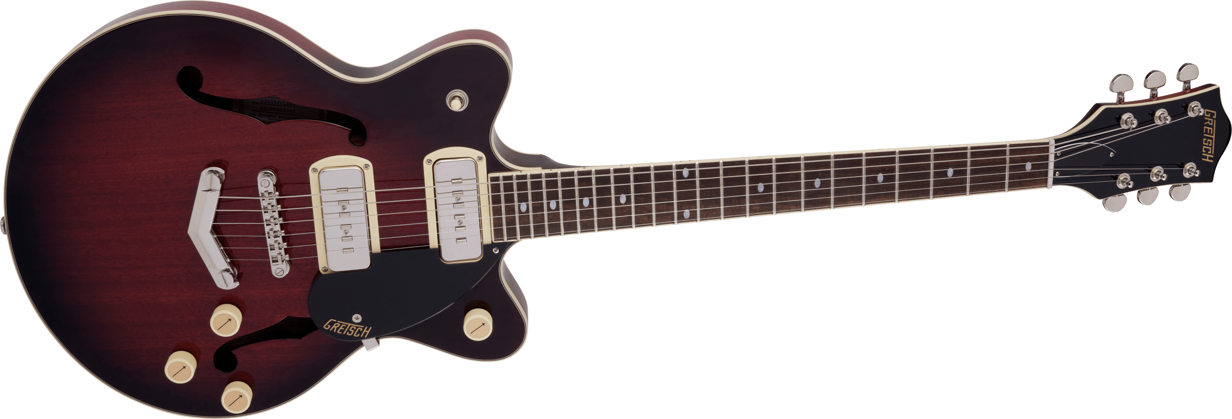 GRETSCH G2655-P90 STREAMLINER CENTER BLOCK JR. P90  V-STOPTAIL CLARET BURST