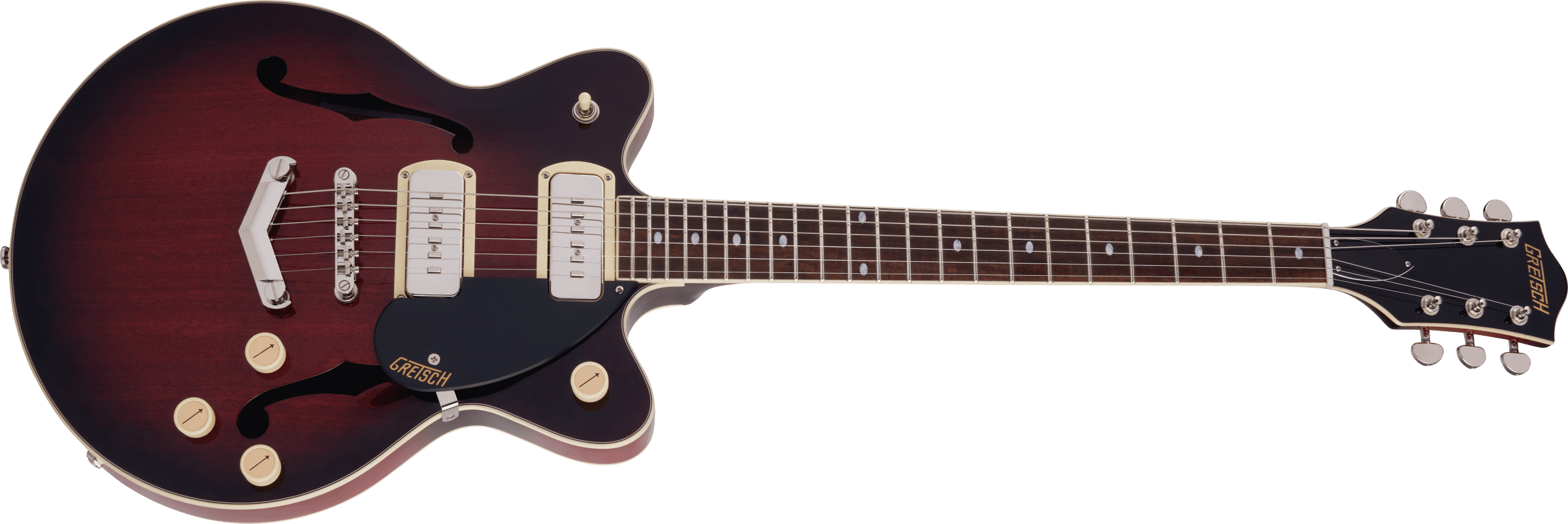 GRETSCH G2655-P90 STREAMLINER CENTER BLOCK JR. P90  V-STOPTAIL CLARET BURST