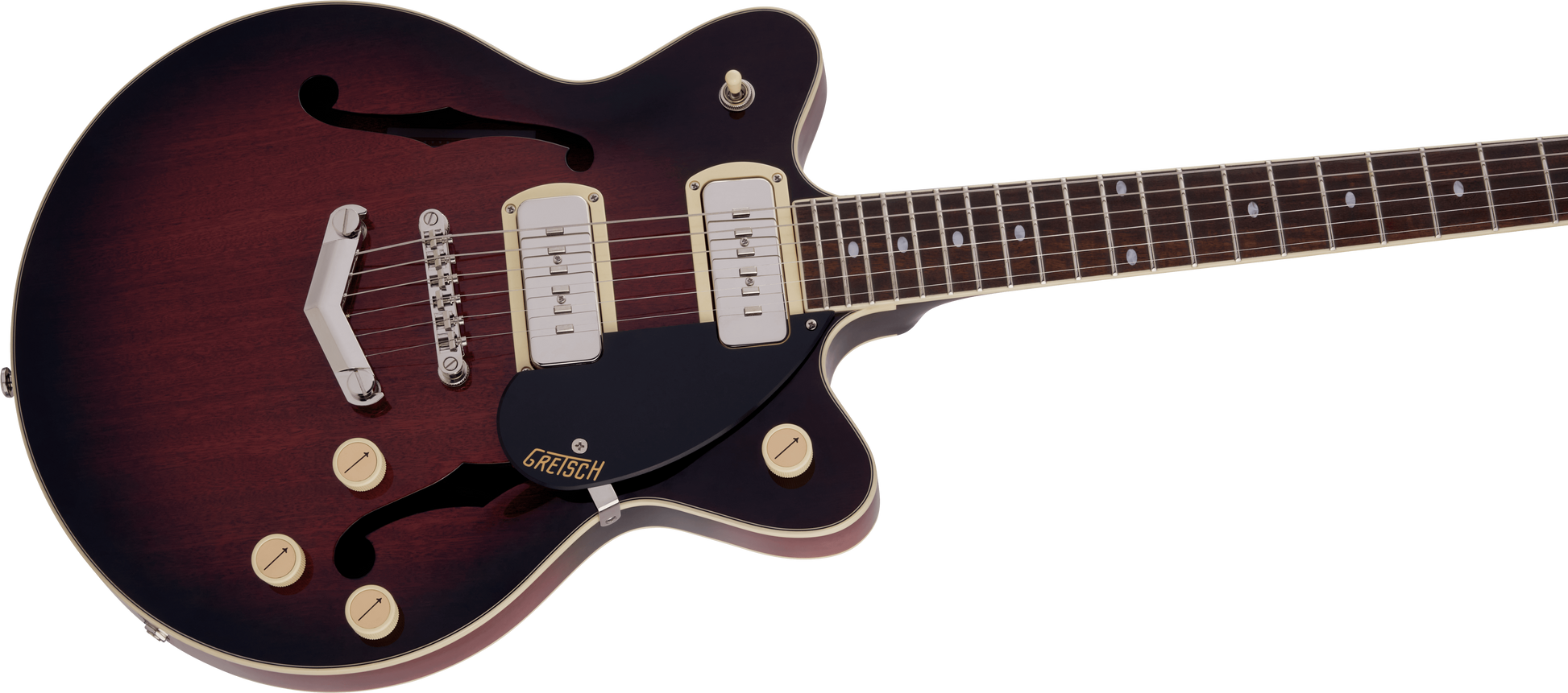 GRETSCH G2655-P90 STREAMLINER CENTER BLOCK JR. P90  V-STOPTAIL CLARET BURST