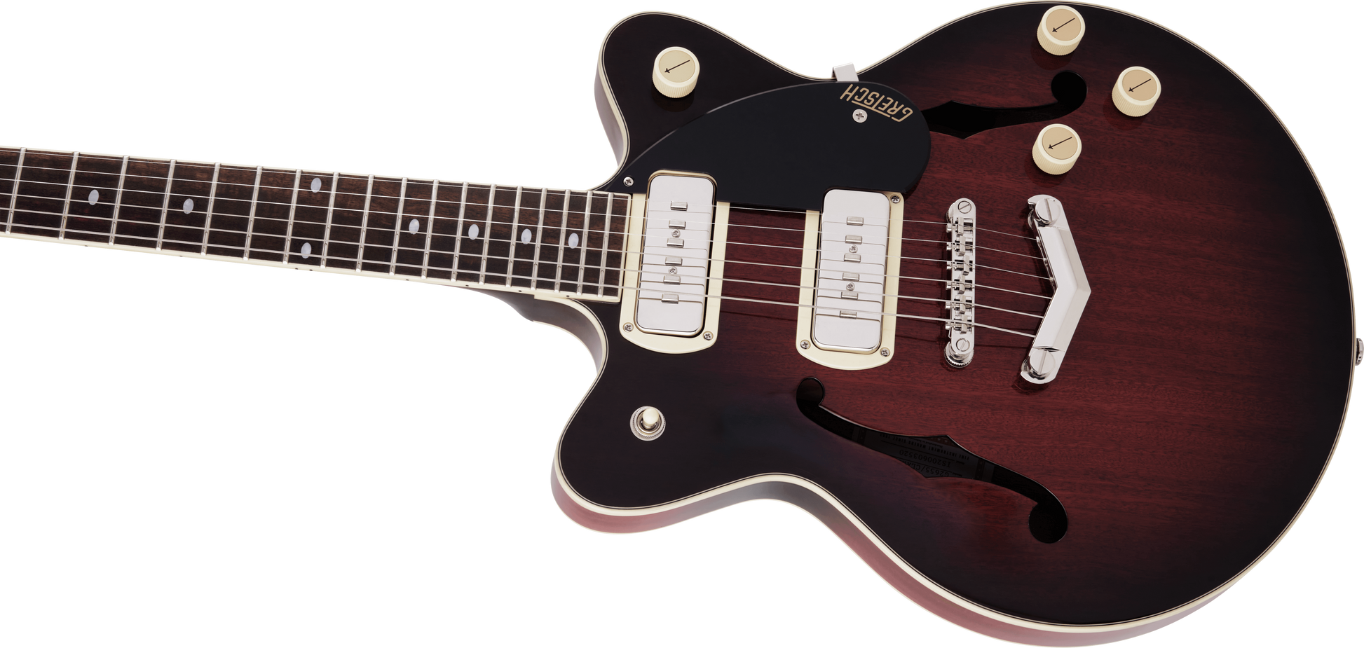 GRETSCH G2655-P90 STREAMLINER CENTER BLOCK JR. P90  V-STOPTAIL CLARET BURST