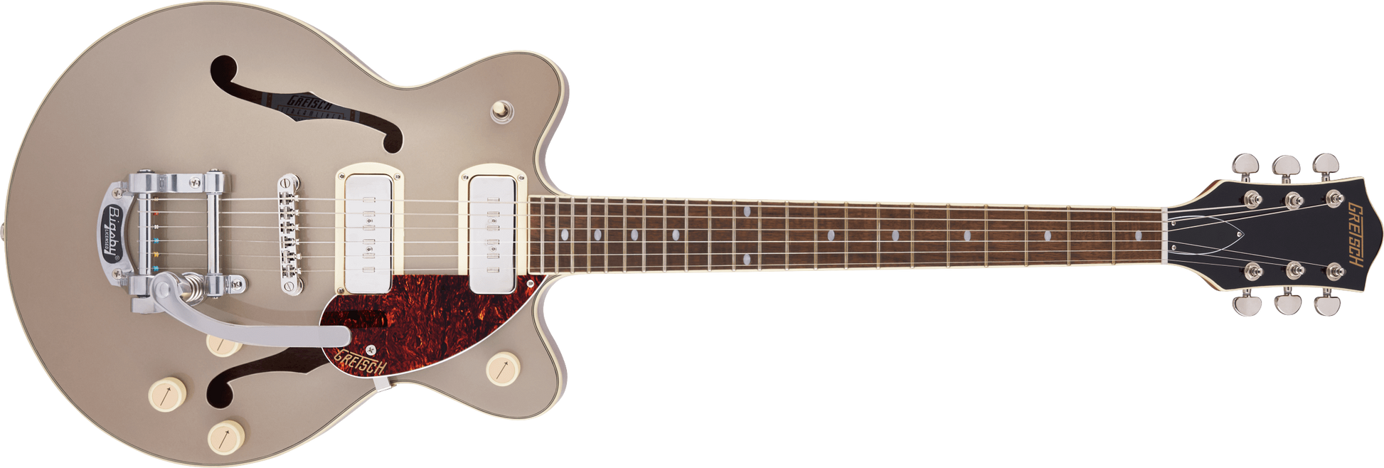 GRETSCH G2655T-P90 STREAMLINER CENTER BLOCK JR P90  BIGSBY  SAHARA METALLIC