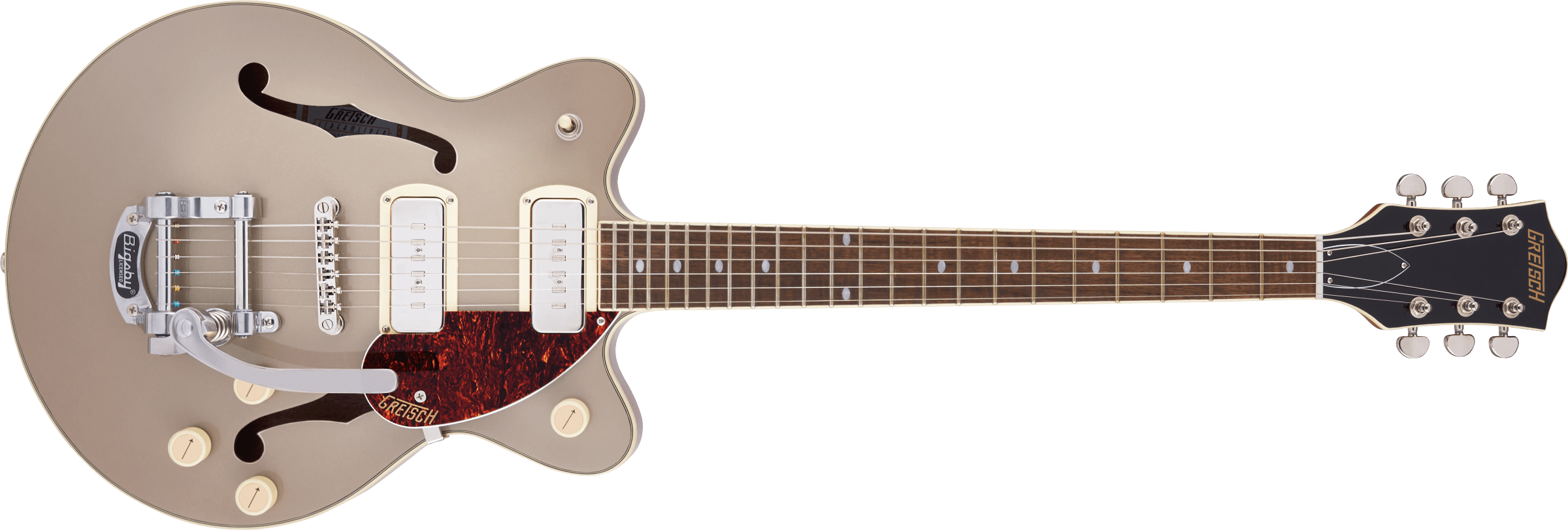 GRETSCH G2655T-P90 STREAMLINER CENTER BLOCK JR P90  BIGSBY  SAHARA METALLIC