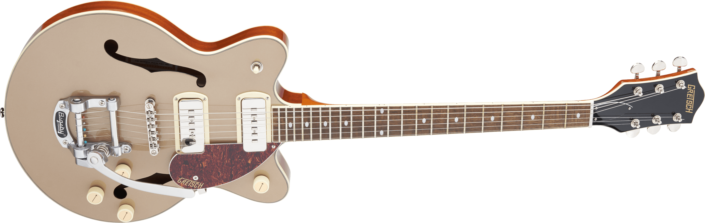 GRETSCH G2655T-P90 STREAMLINER CENTER BLOCK JR P90  BIGSBY  SAHARA METALLIC