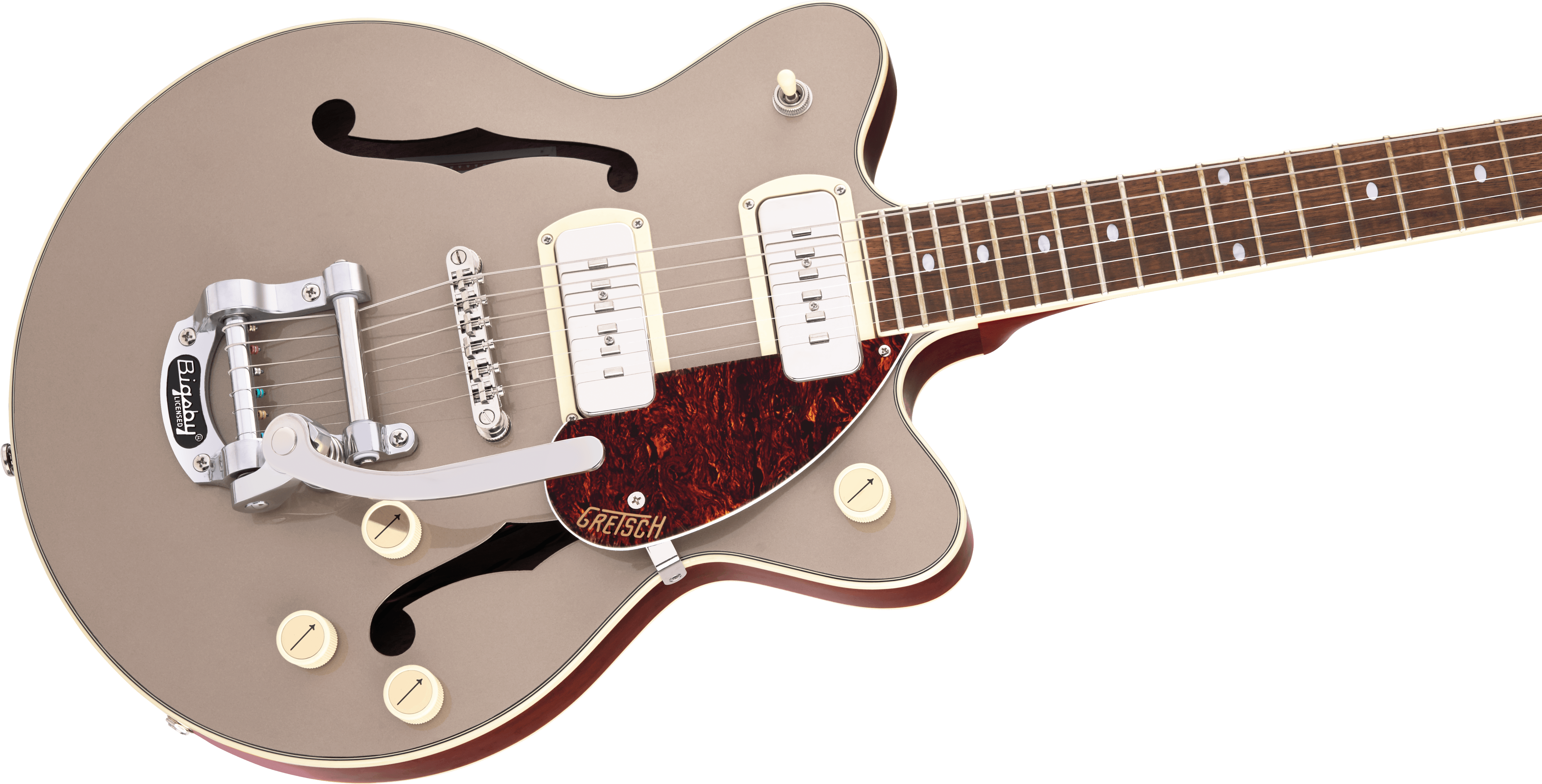 GRETSCH G2655T-P90 STREAMLINER CENTER BLOCK JR P90  BIGSBY  SAHARA METALLIC