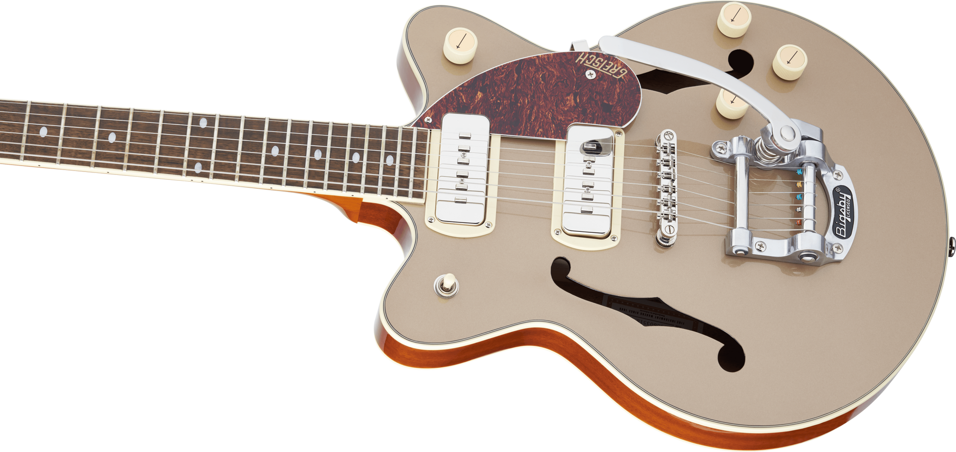 GRETSCH G2655T-P90 STREAMLINER CENTER BLOCK JR P90  BIGSBY  SAHARA METALLIC