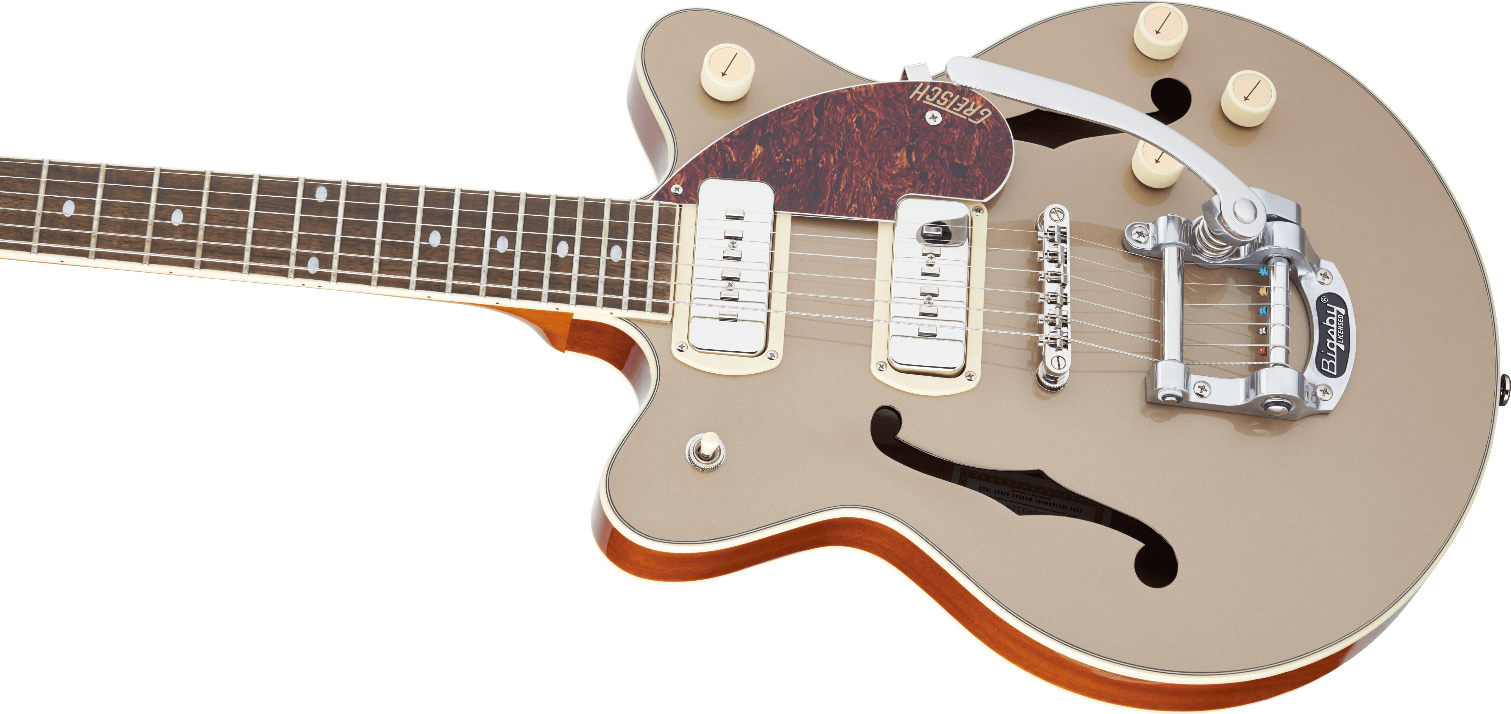 GRETSCH G2655T-P90 STREAMLINER CENTER BLOCK JR P90  BIGSBY  SAHARA METALLIC