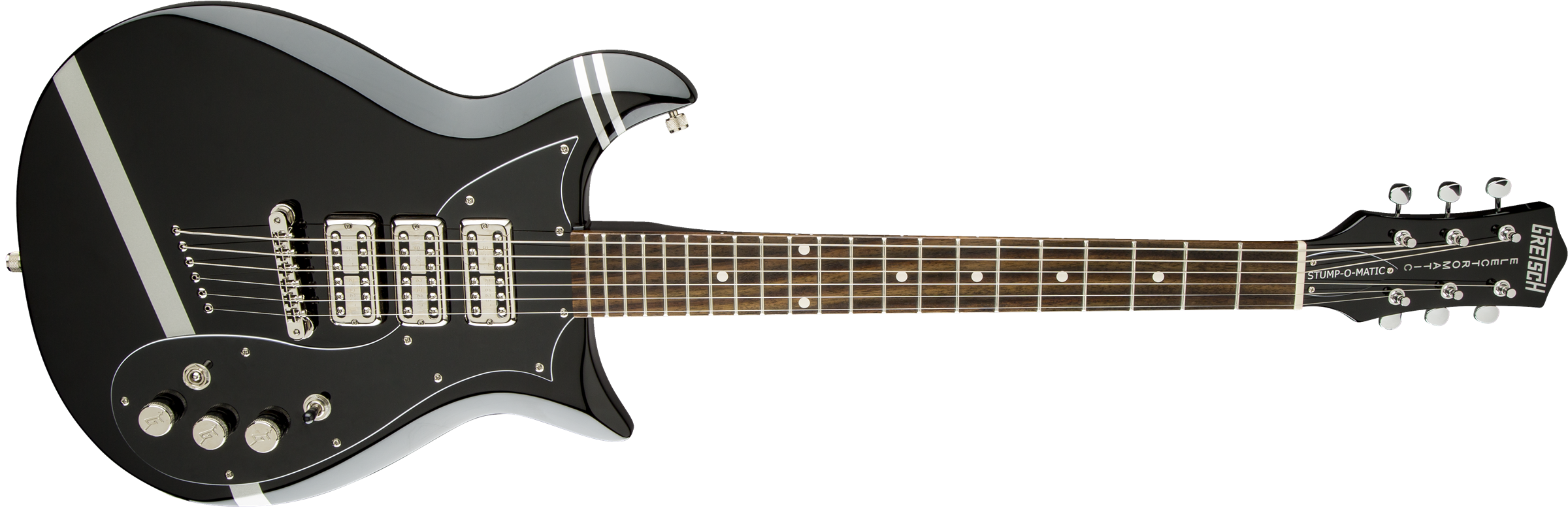 GRETSCH G5135CVT-PS PATRICK STUMP SIGNATURE CVT  BLACK WITH PEWTER STRIPES