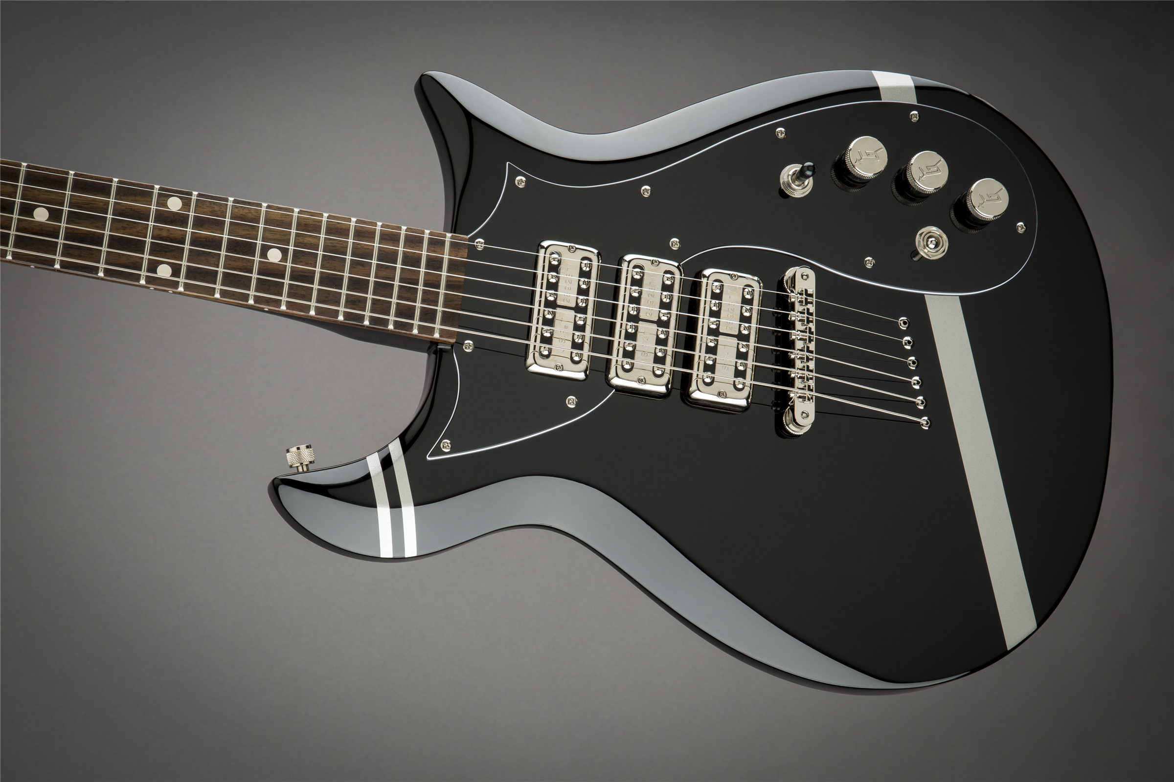 GRETSCH G5135CVT-PS PATRICK STUMP SIGNATURE CVT  BLACK WITH PEWTER STRIPES