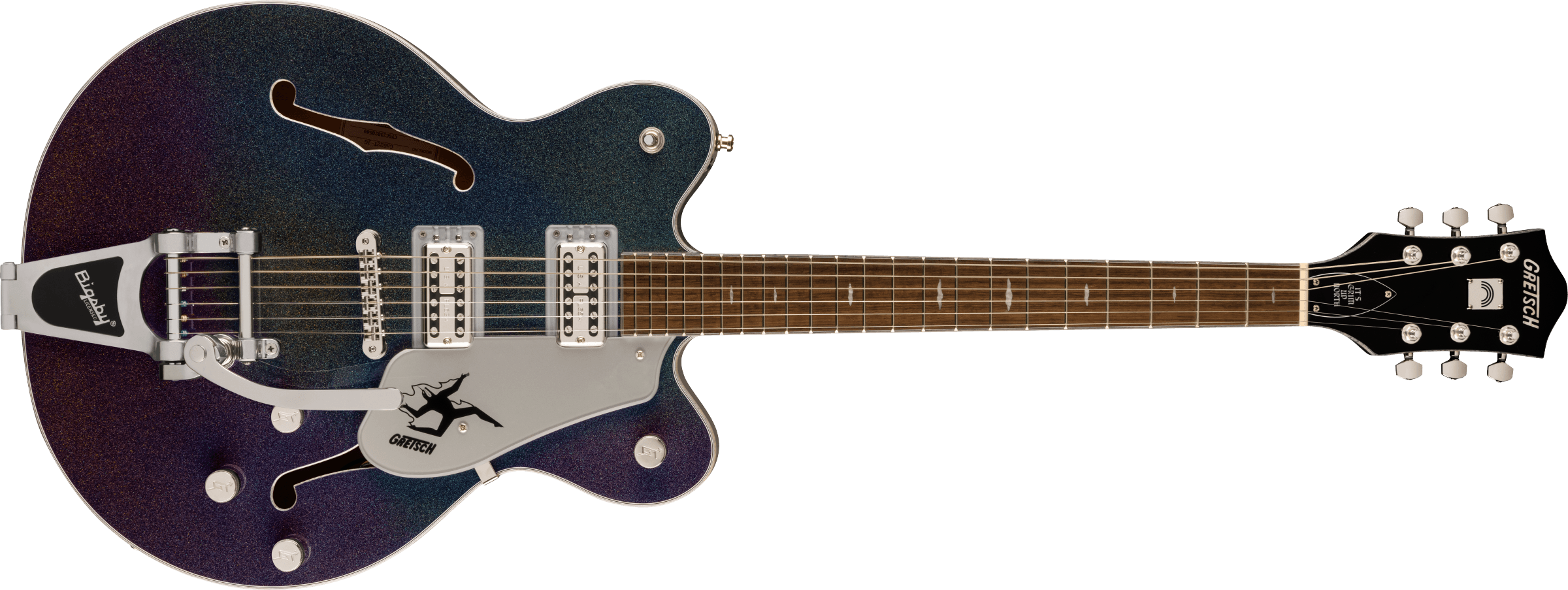 GRETSCH ELECTROMATIC JOHN GOURLEY BROADKASTER CENTER BLOCK IRIDESCENT BLACK