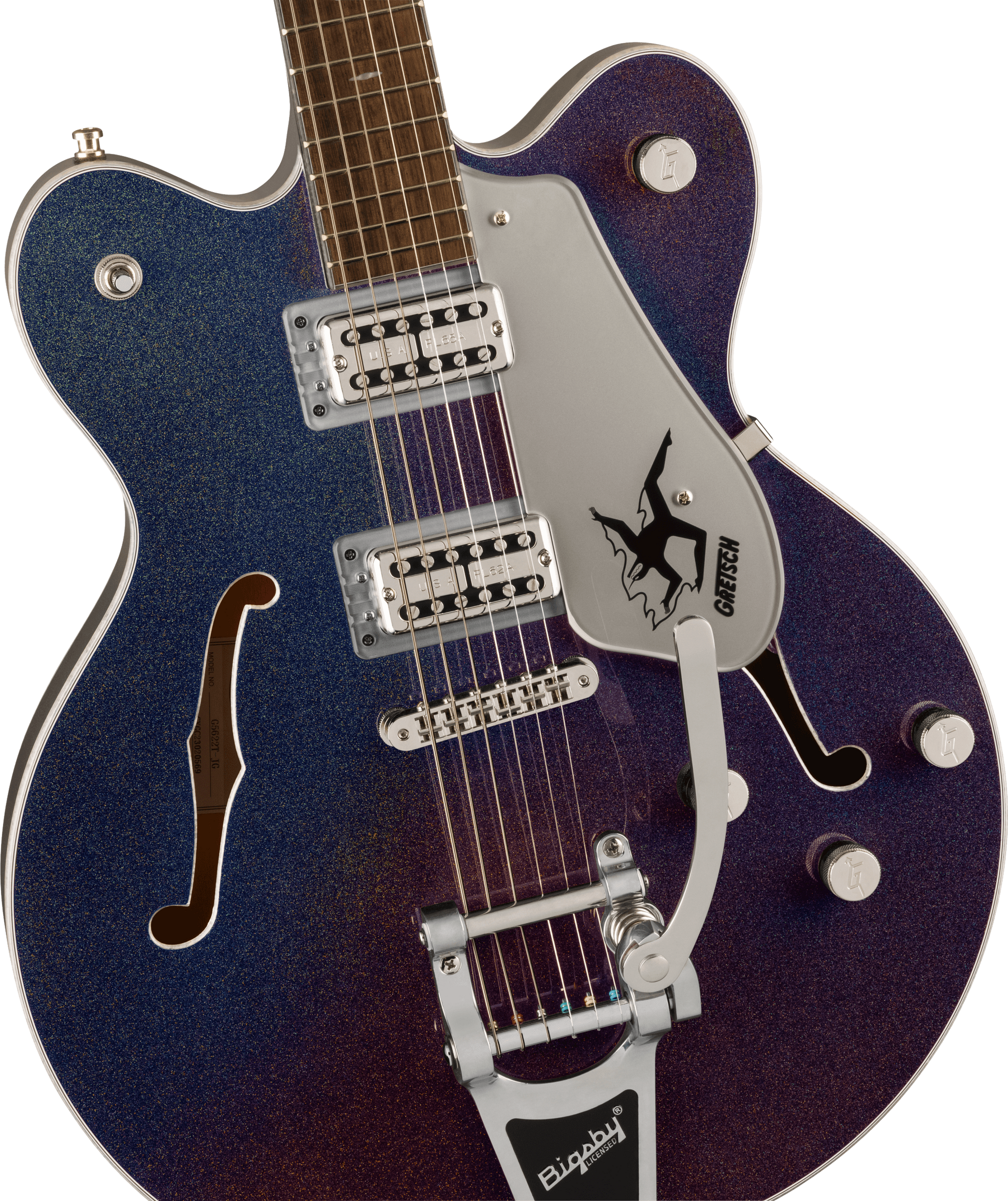 GRETSCH ELECTROMATIC JOHN GOURLEY BROADKASTER CENTER BLOCK IRIDESCENT BLACK