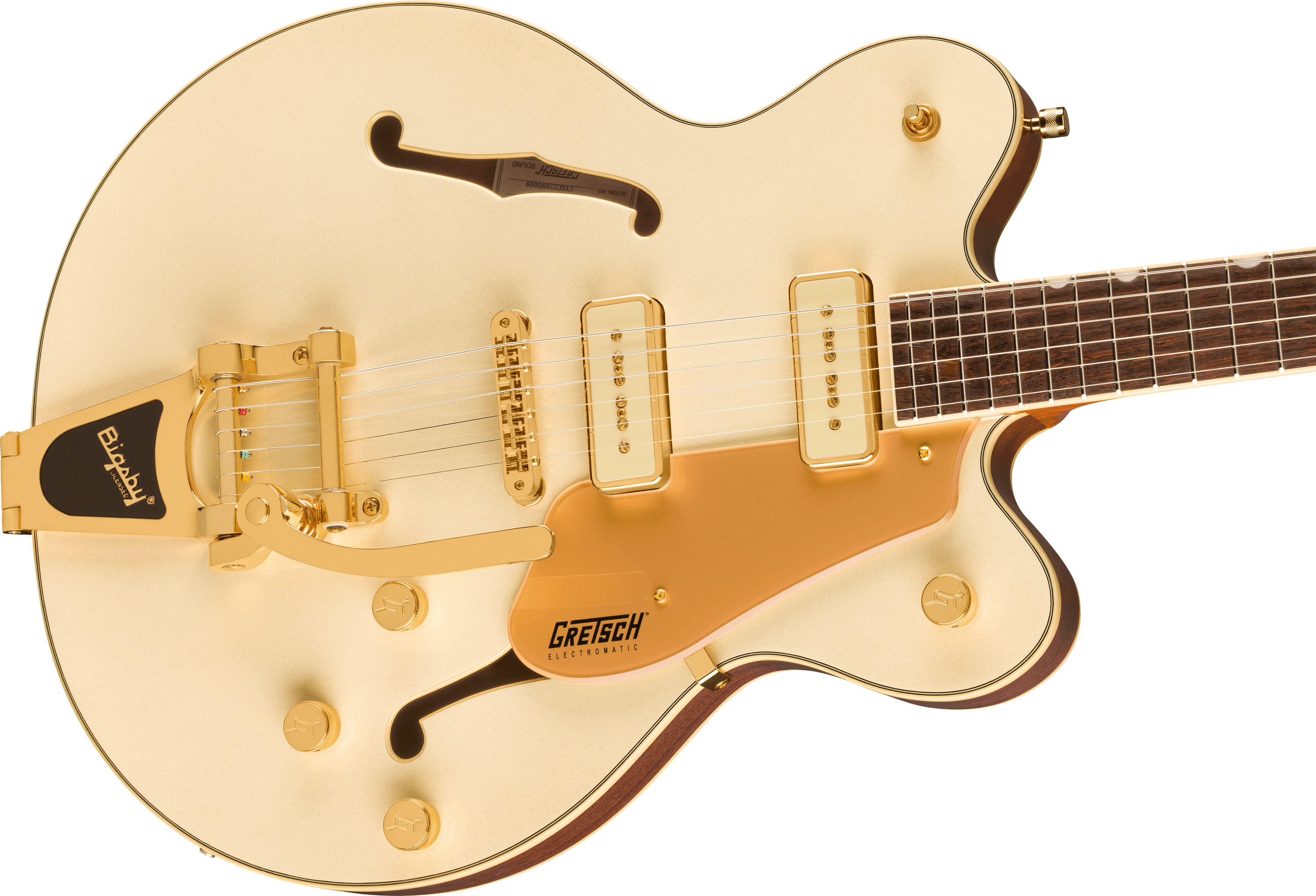 GRETSCH ELECTROMATIC PRISTINE LTD CENTER BLOCK DOUBLE-CUT BIGSBY WHITE GOLD