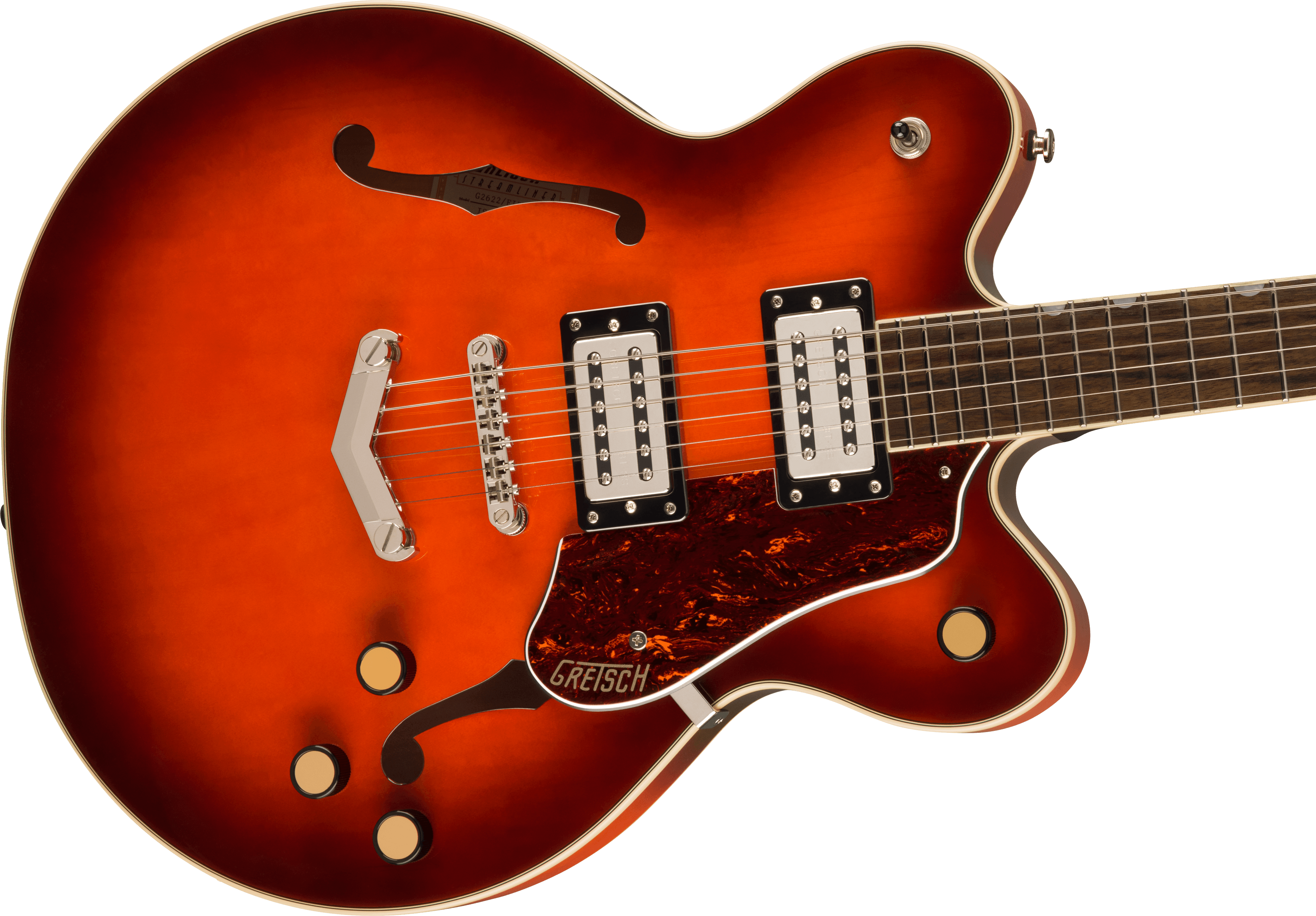 GRETSCH G2622 STREAMLINER CENTER BLOCK DOUBLE-CUT  V-STOPTAIL FIREBURST