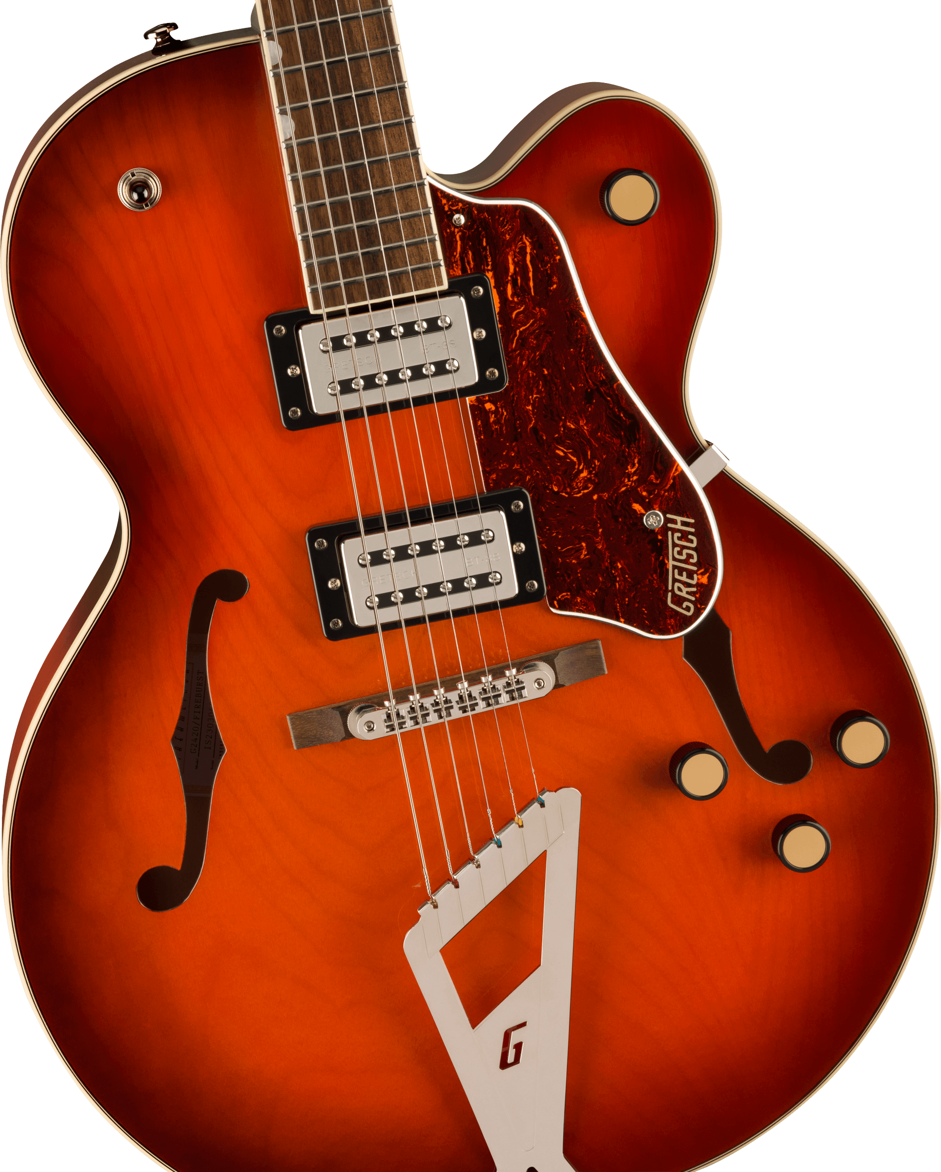 GRETSCH G2420 STREAMLINER HOLLOW   CHROMATIC II TAILPIECE FIREBURST