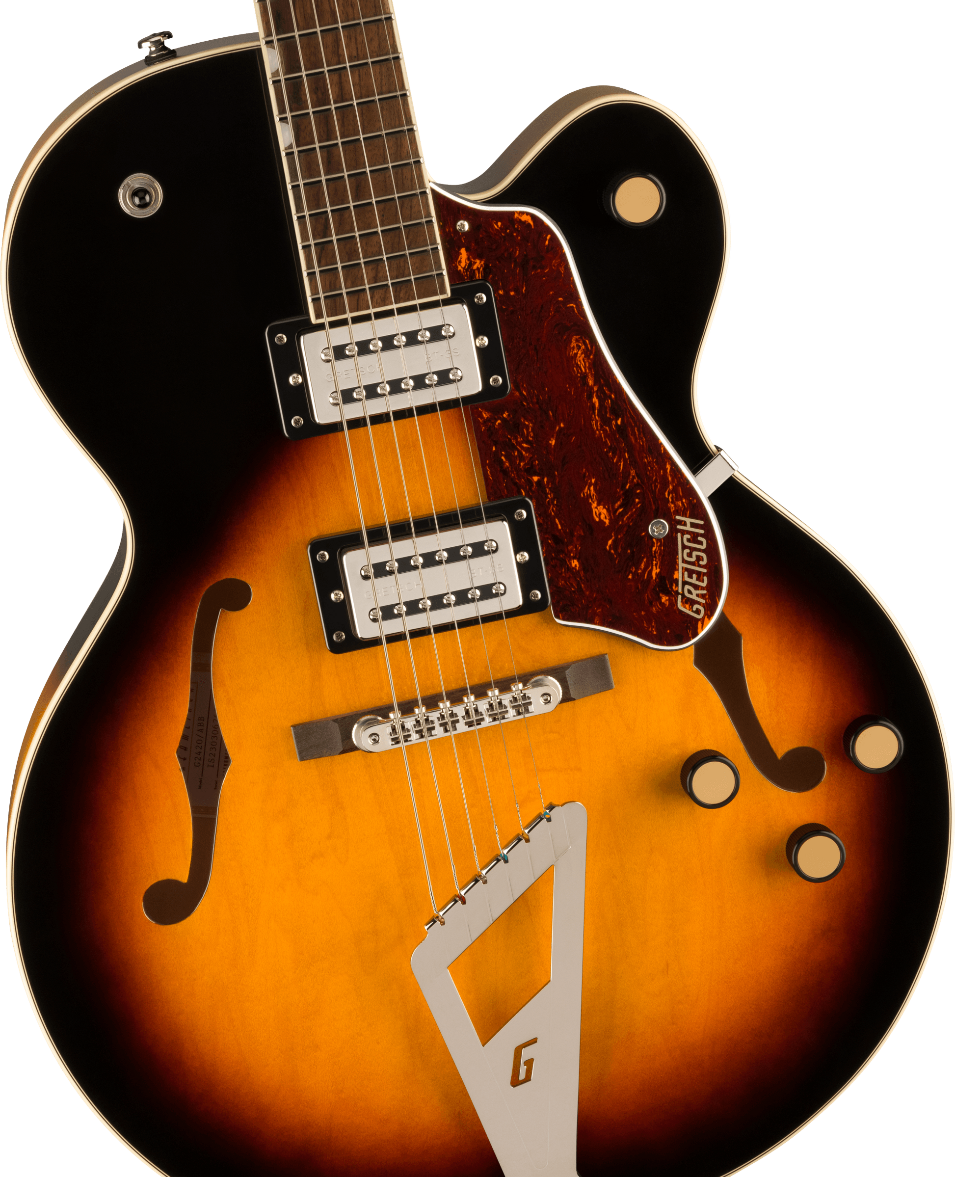 GRETSCH G2420 STREAMLINER HOLLOW   CHROMATIC II TAILPIECE BROOKLYN BURST