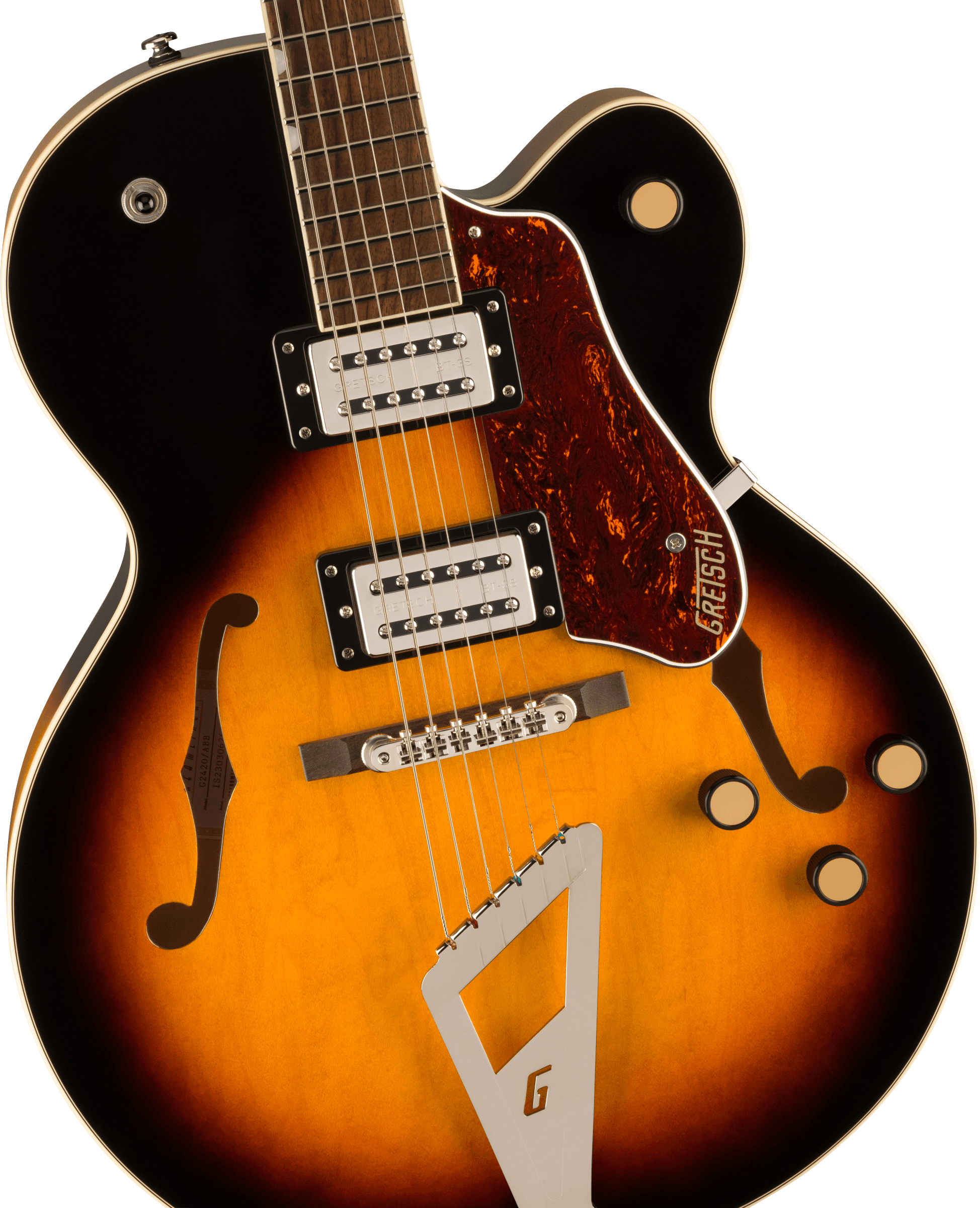GRETSCH G2420 STREAMLINER HOLLOW   CHROMATIC II TAILPIECE BROOKLYN BURST