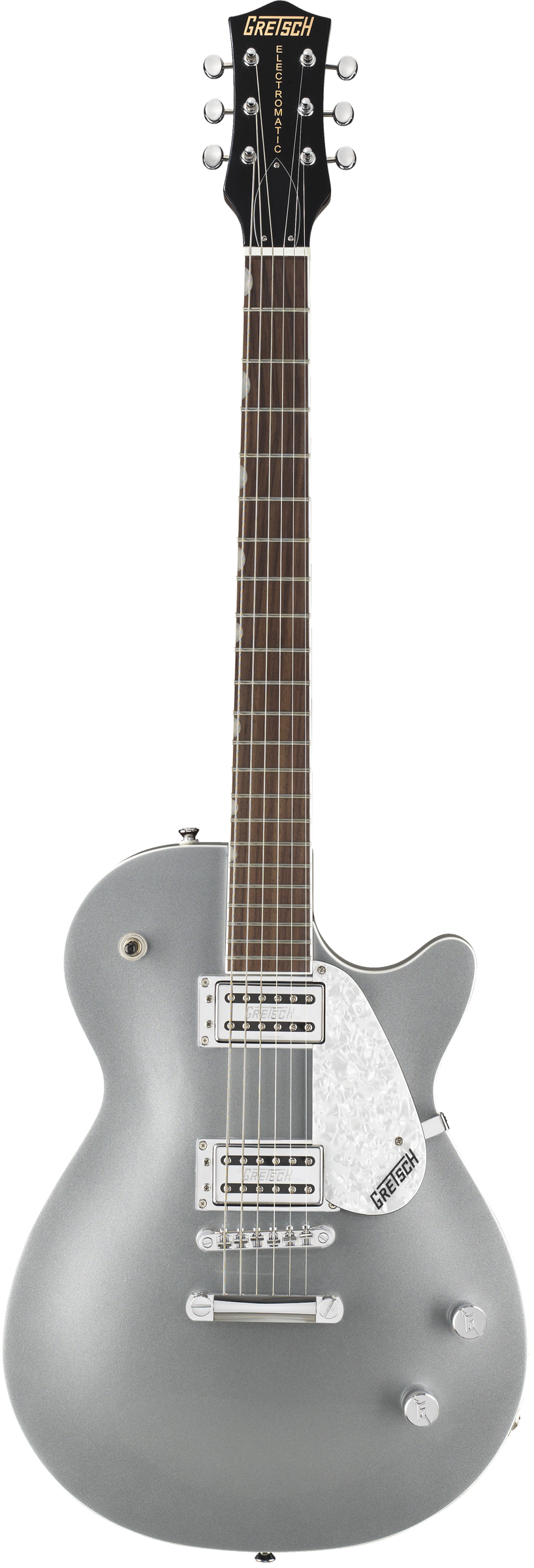 GRETSCH G5425 ELECTROMATIC JET CLUB SOLID  SILVER TOP WITH BLACK BACK