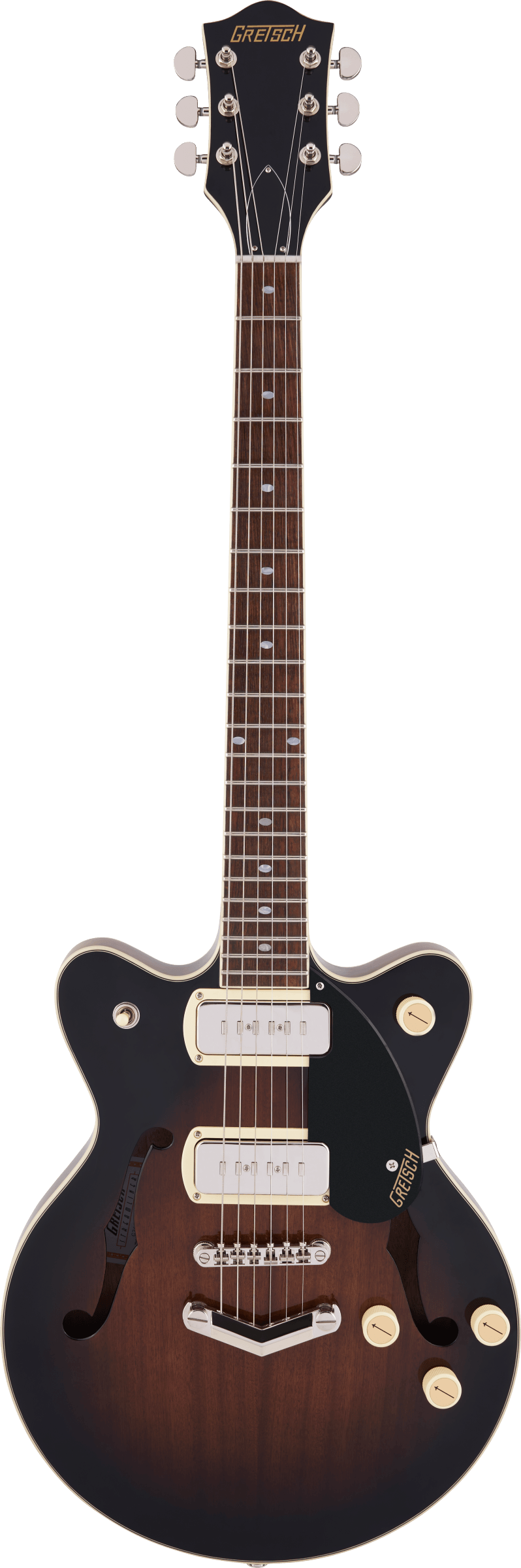 GRETSCH G2655-P90 STREAMLINER CENTER BLOCK JR.  P90  V-STOPTAIL BROWNSTONE