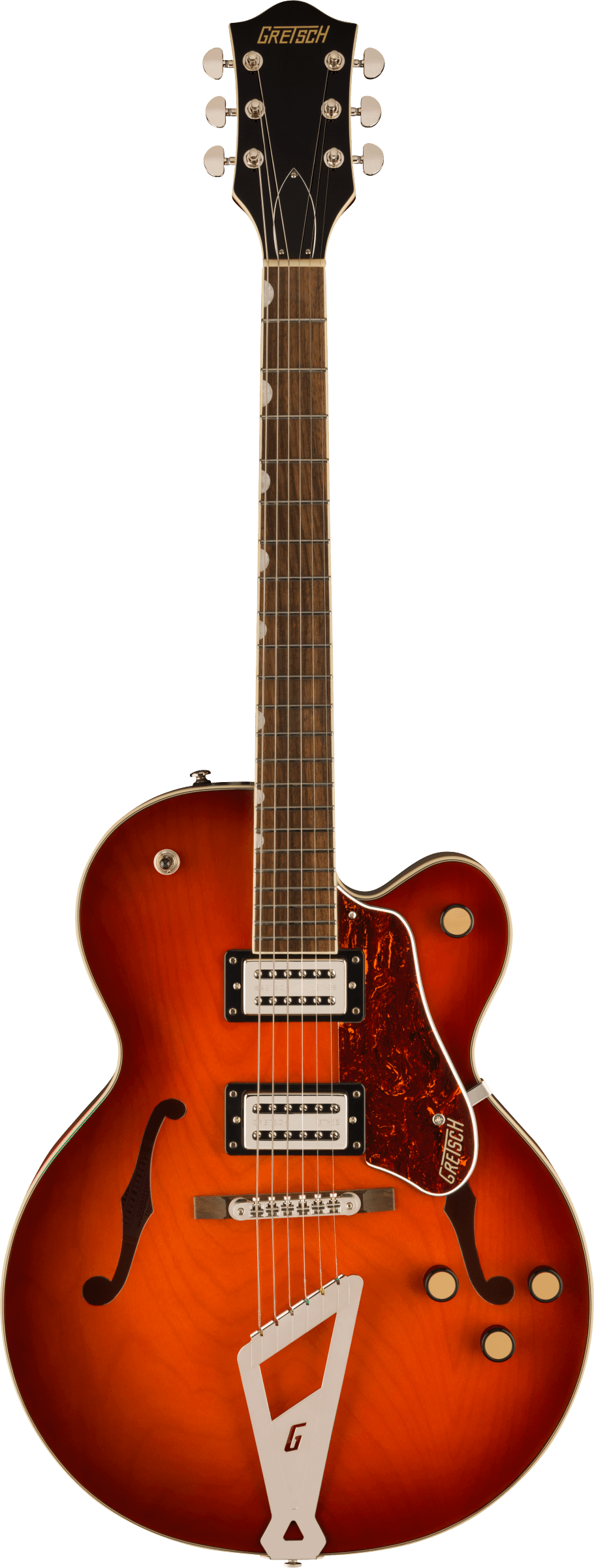 GRETSCH G2420 STREAMLINER HOLLOW   CHROMATIC II TAILPIECE FIREBURST