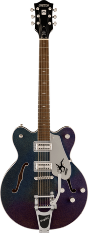 GRETSCH ELECTROMATIC JOHN GOURLEY BROADKASTER CENTER BLOCK IRIDESCENT BLACK