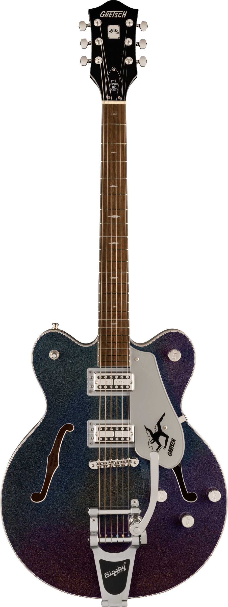 GRETSCH ELECTROMATIC JOHN GOURLEY BROADKASTER CENTER BLOCK IRIDESCENT BLACK