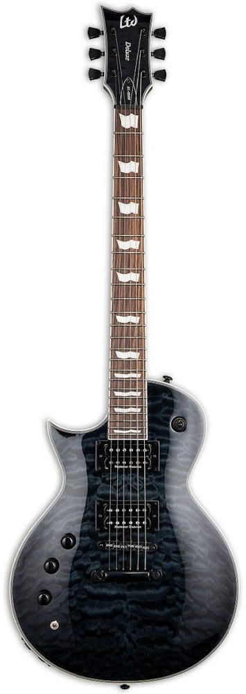 LTD EC-1000 PIEZO LH SEE THRU BLACK ZURDO