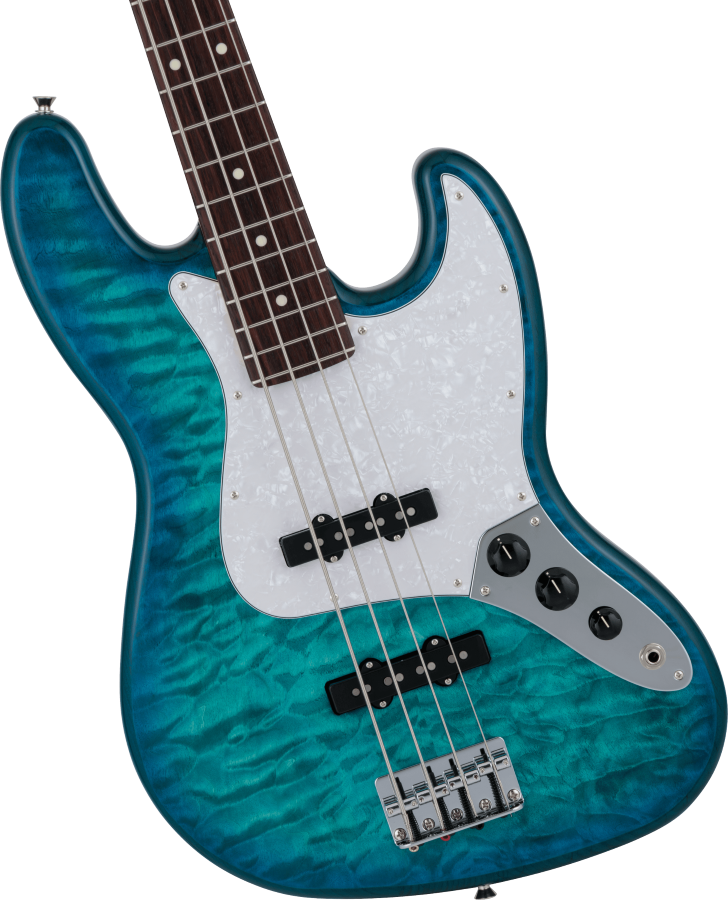 FENDER 2024 HYBRID II JAZZ BASS RW QUILT AQM