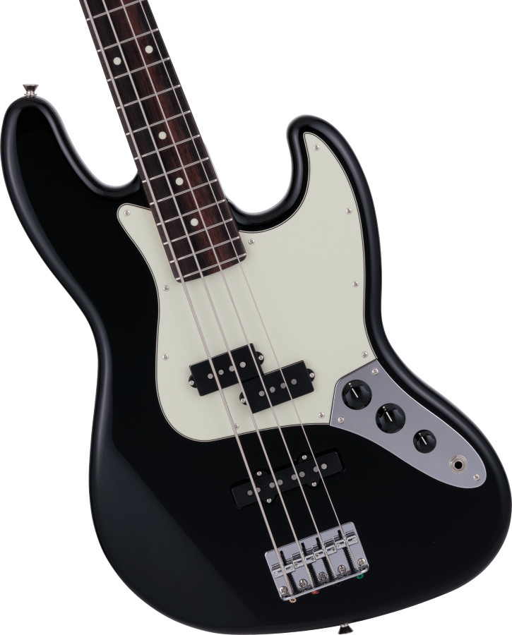FENDER 2024 HYBRID II JAZZ BASS PJ RW BLK